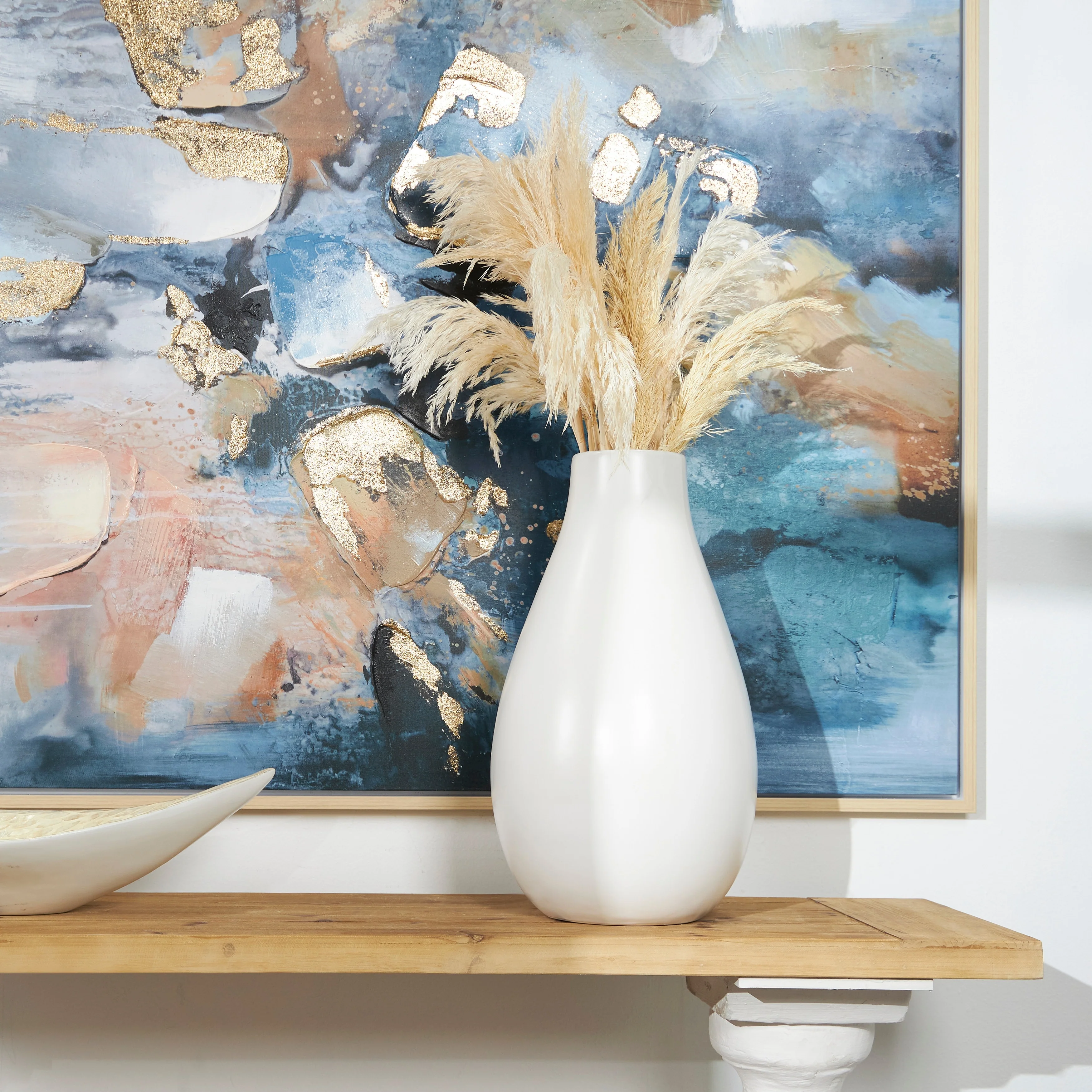 White Ceramic Decorative Vase - 12