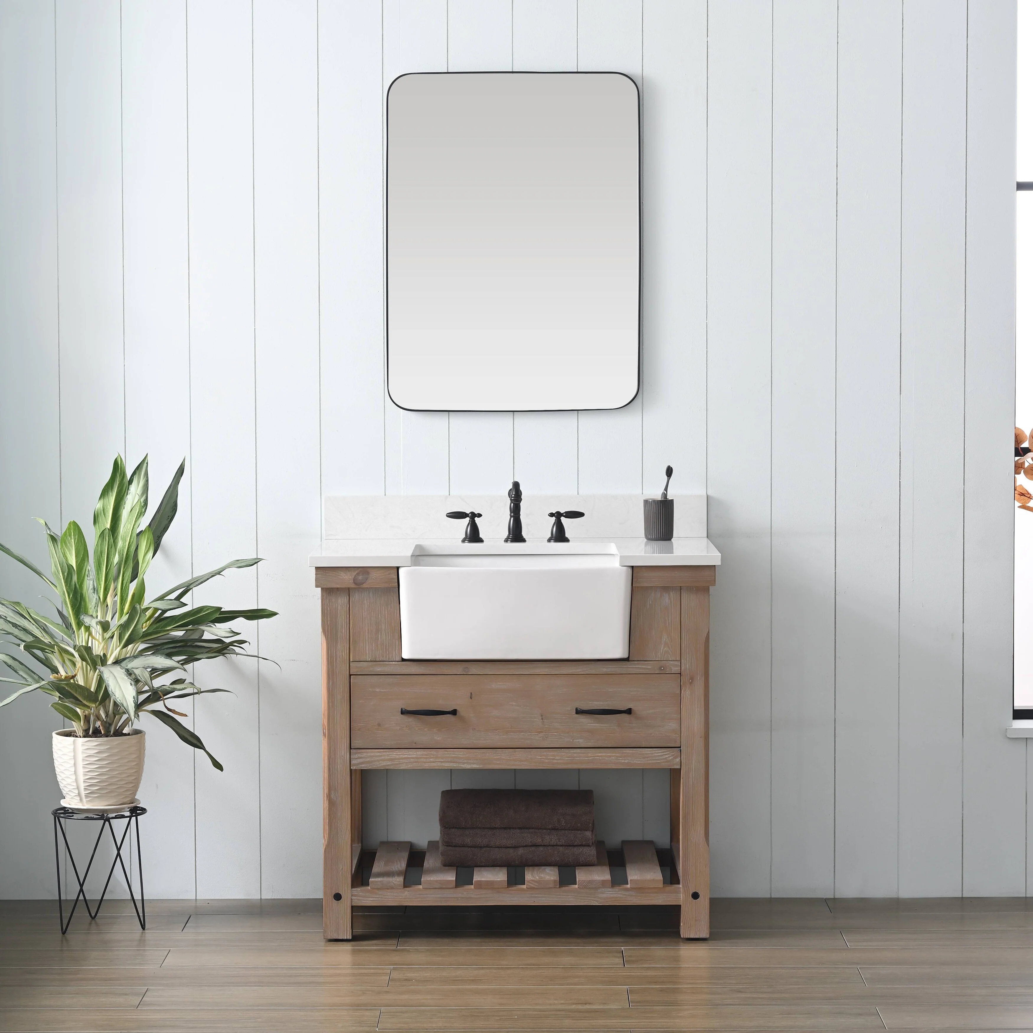 Sudio Design Bathroom Vanity Wesley Weathered Collection.