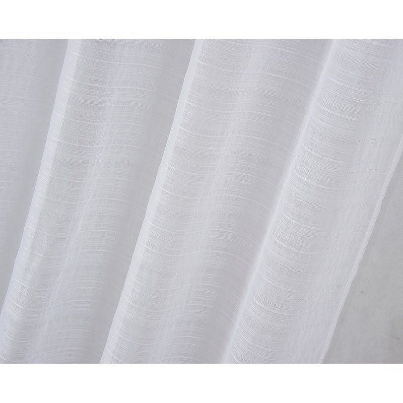 Erica Striped Doily Single Grommet Curtain Panel - (1x) 54 x 90 in. - (1x) 54 x 90 in.