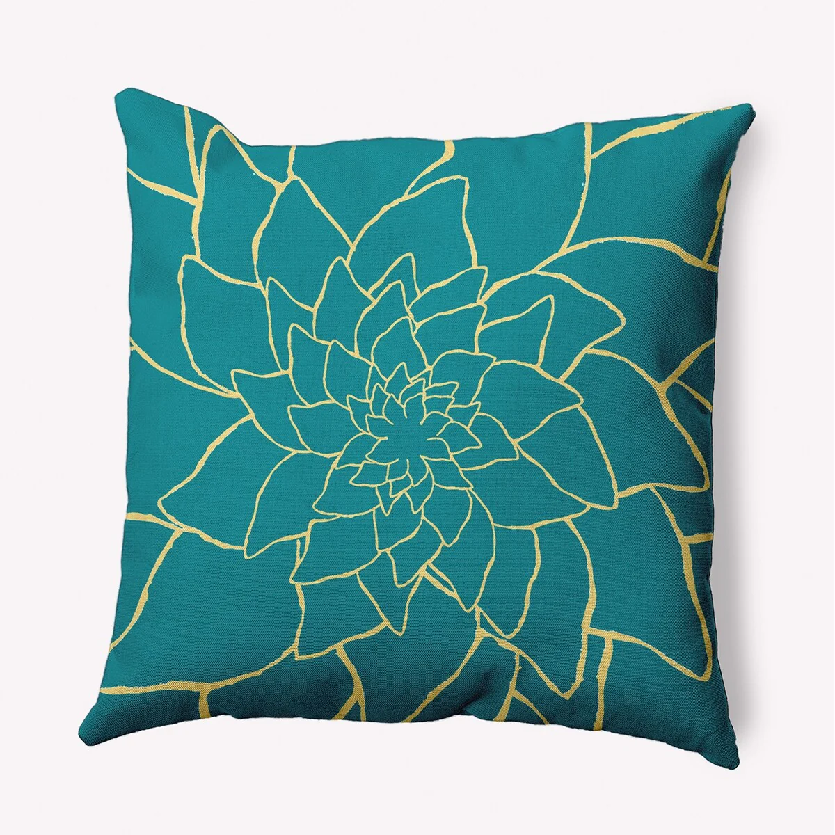 Flower Outline Indoor/Outdoor Throw Pillow
