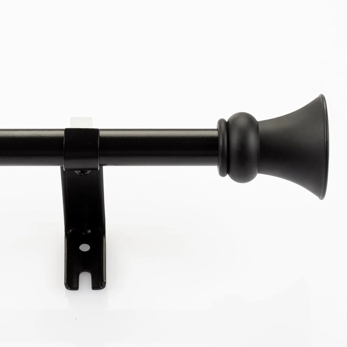 Deco Window 2 Pack Single Curtain Rod with Egyptian Round Finials & Brackets Set - 44