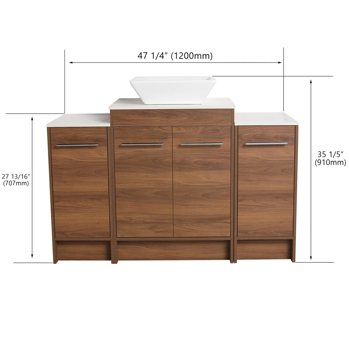 Bathroom Vanity With Sink In 24/36/48/60 Inch, Freestanding Bathroom Vanity With Soft Close Door