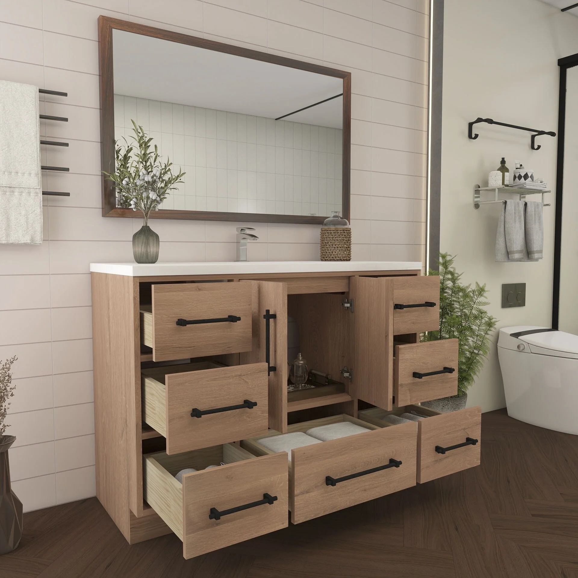 Victoria 48'' Freestanding Vanity with Reinforced Acrylic Sink - 47.5