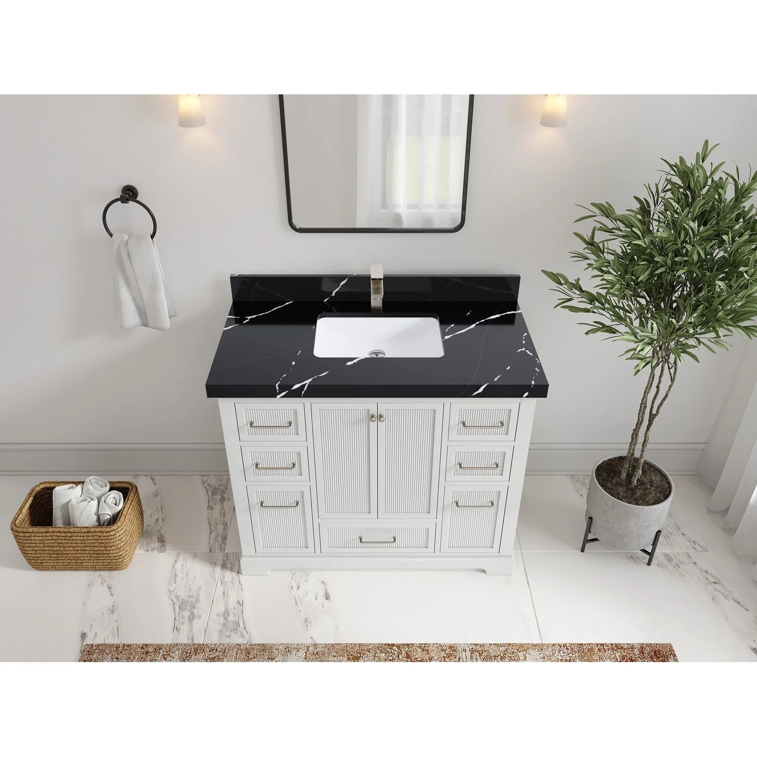 Willow Collections 42 in. W x 22 in. D Alys Single Sink Bathroom Vanity with Countertop