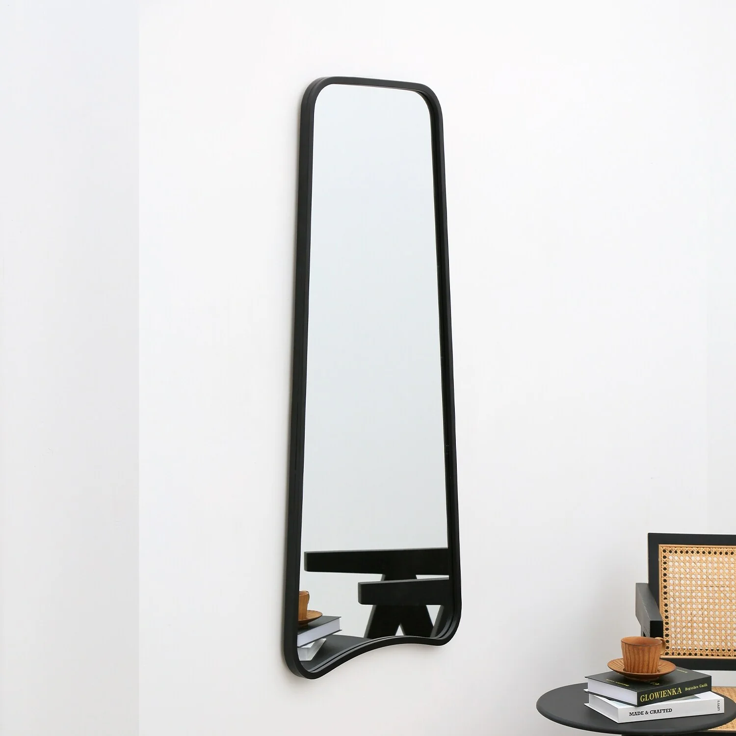 Metal Decorative Asymmetrical Wall Mirror - 23X48 inches