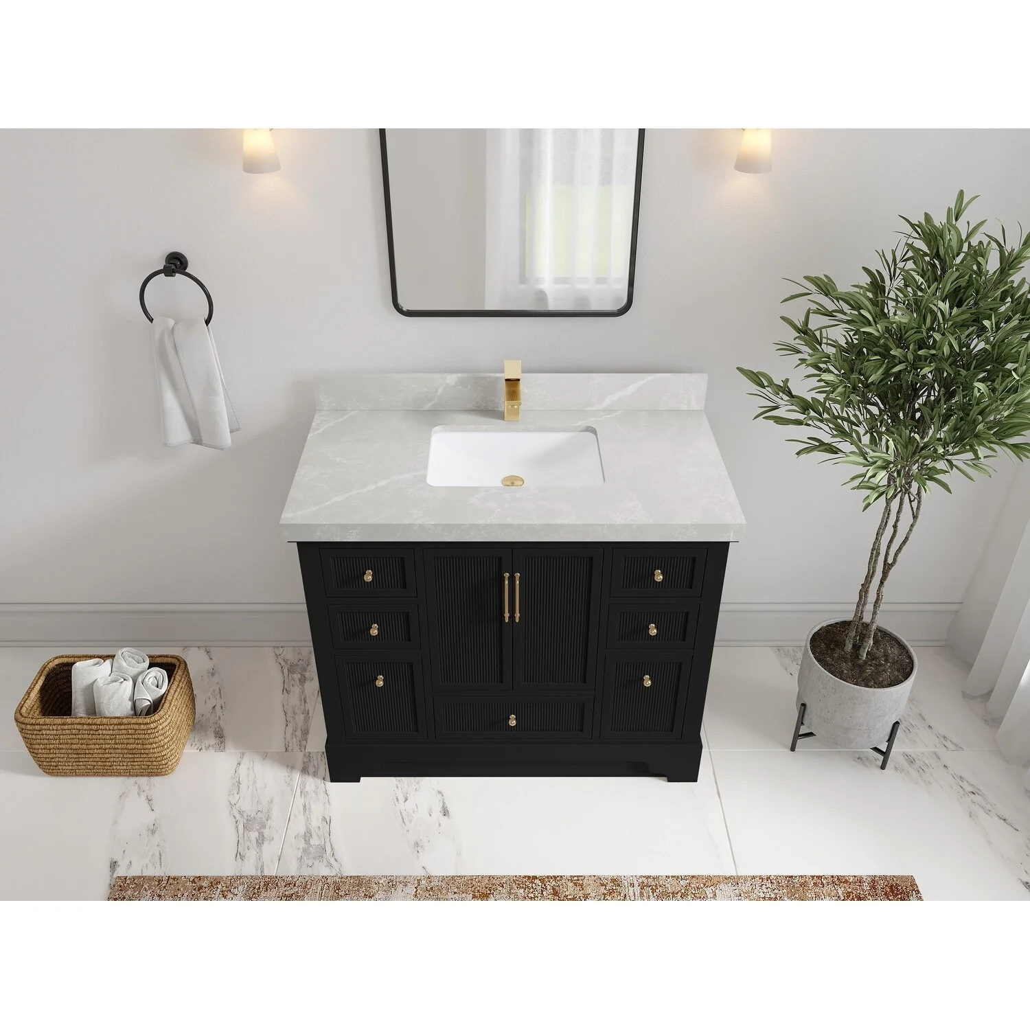 Willow Collections 42 in. W x 22 in. D Alys Single Sink Bathroom Vanity with Countertop