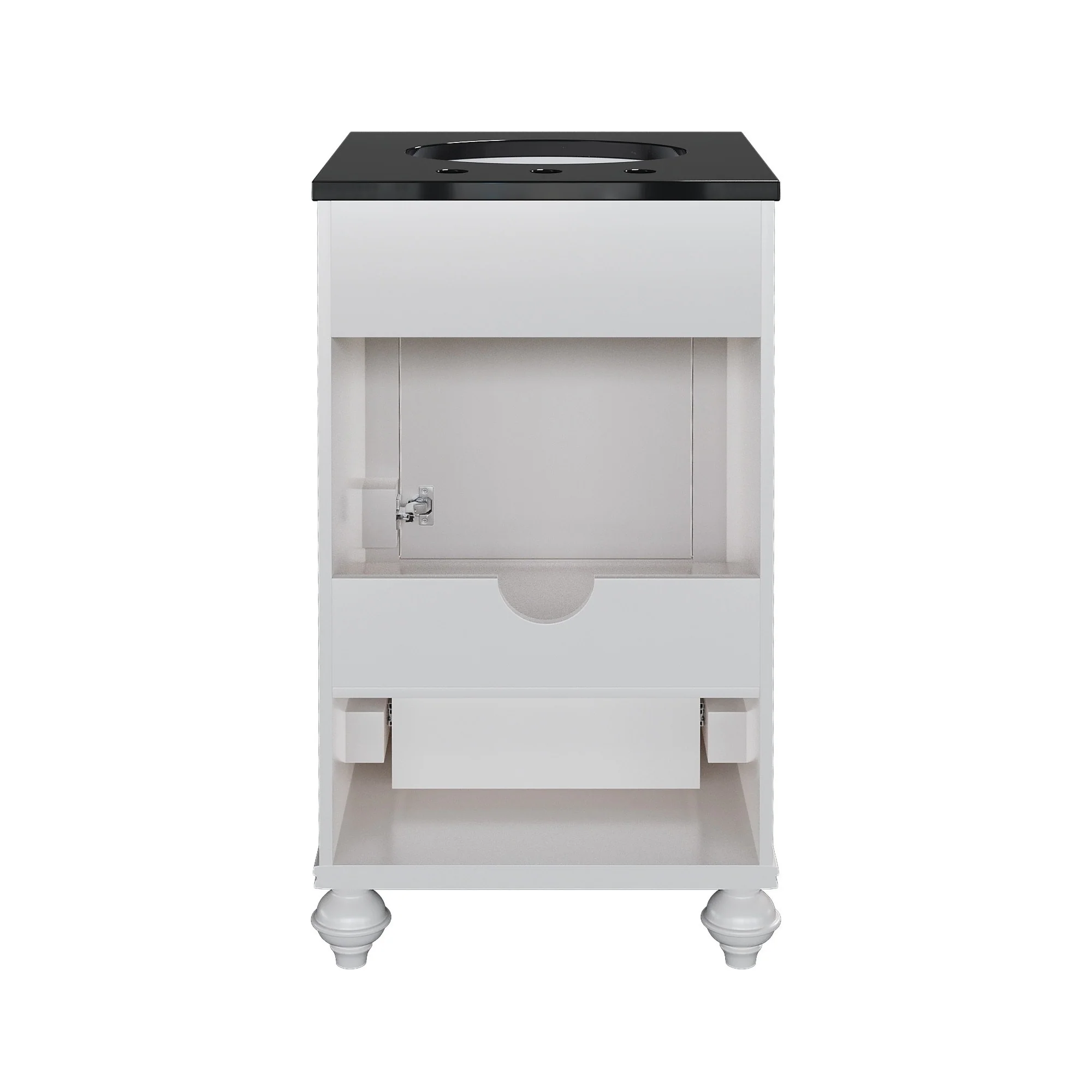 19-Inch Two-Tone Solid Wood Bathroom Vanity with Sink – Compact Space-Saving Design