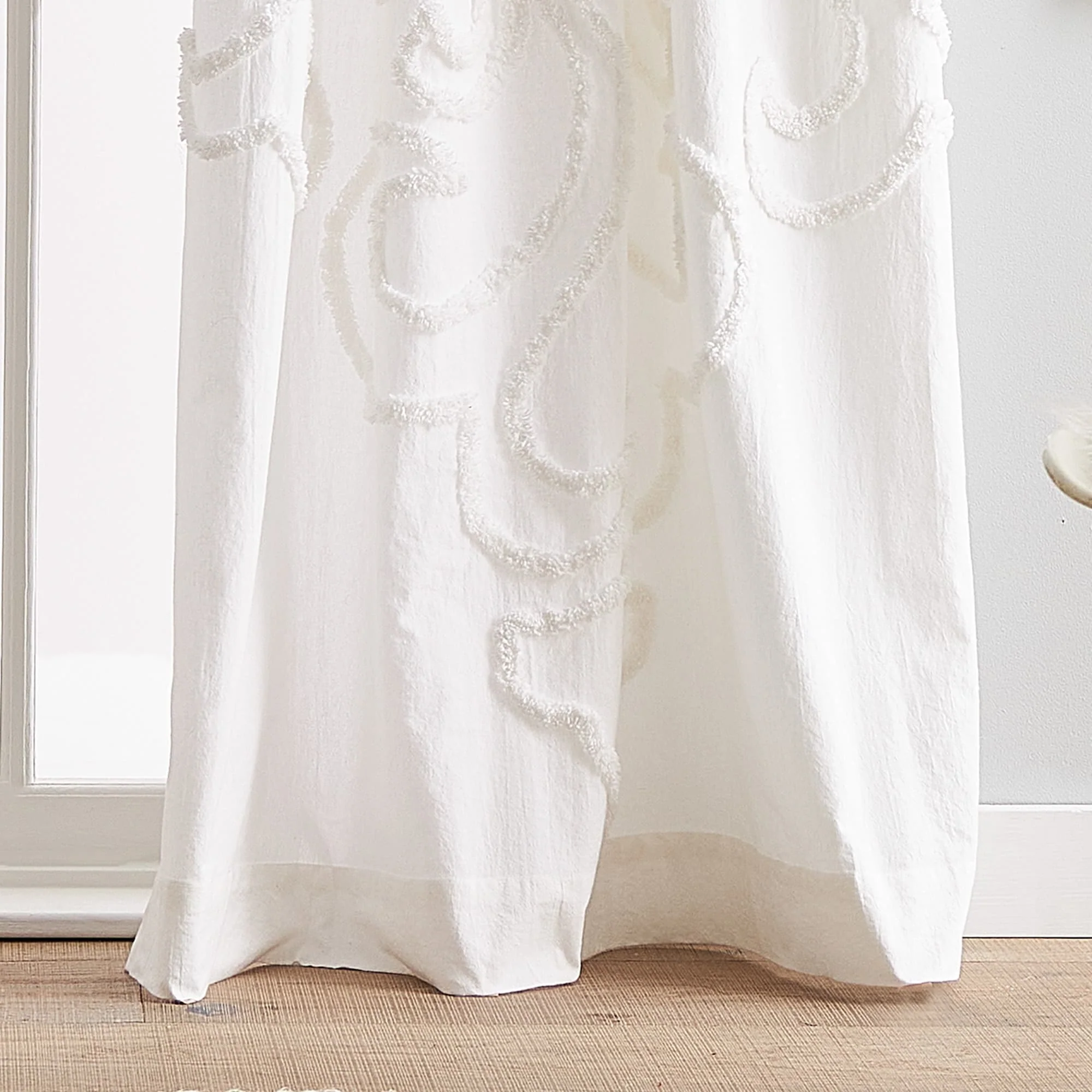 Gates Tufted Chenille Poletop Curtain Panel Pair