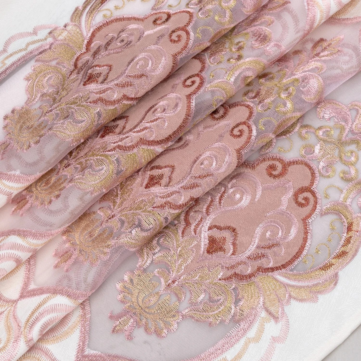 Betsy Macrame Embroidered Window Curtain Panel