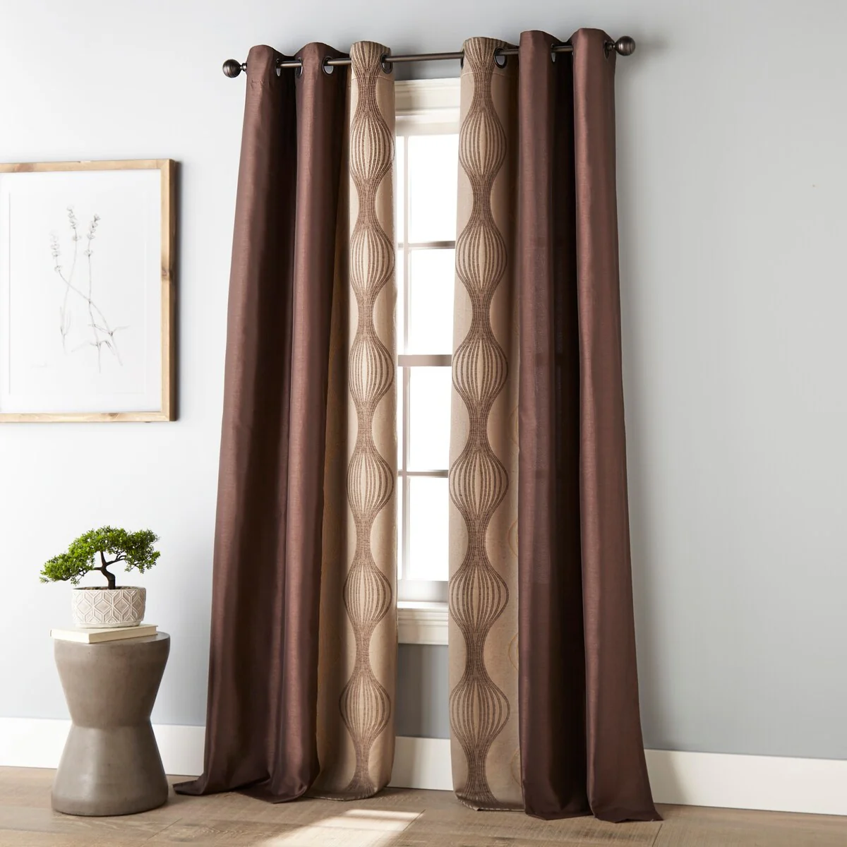 Nanshing Daniella Light Filtering Grommet Curtain Panel Pair - 37