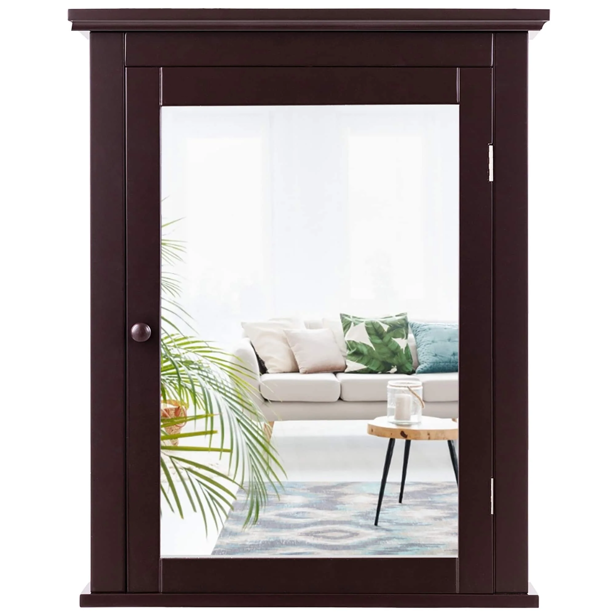 Mirrored Wall Mounted Bathroom Cabinet Storage Cabinet with Door