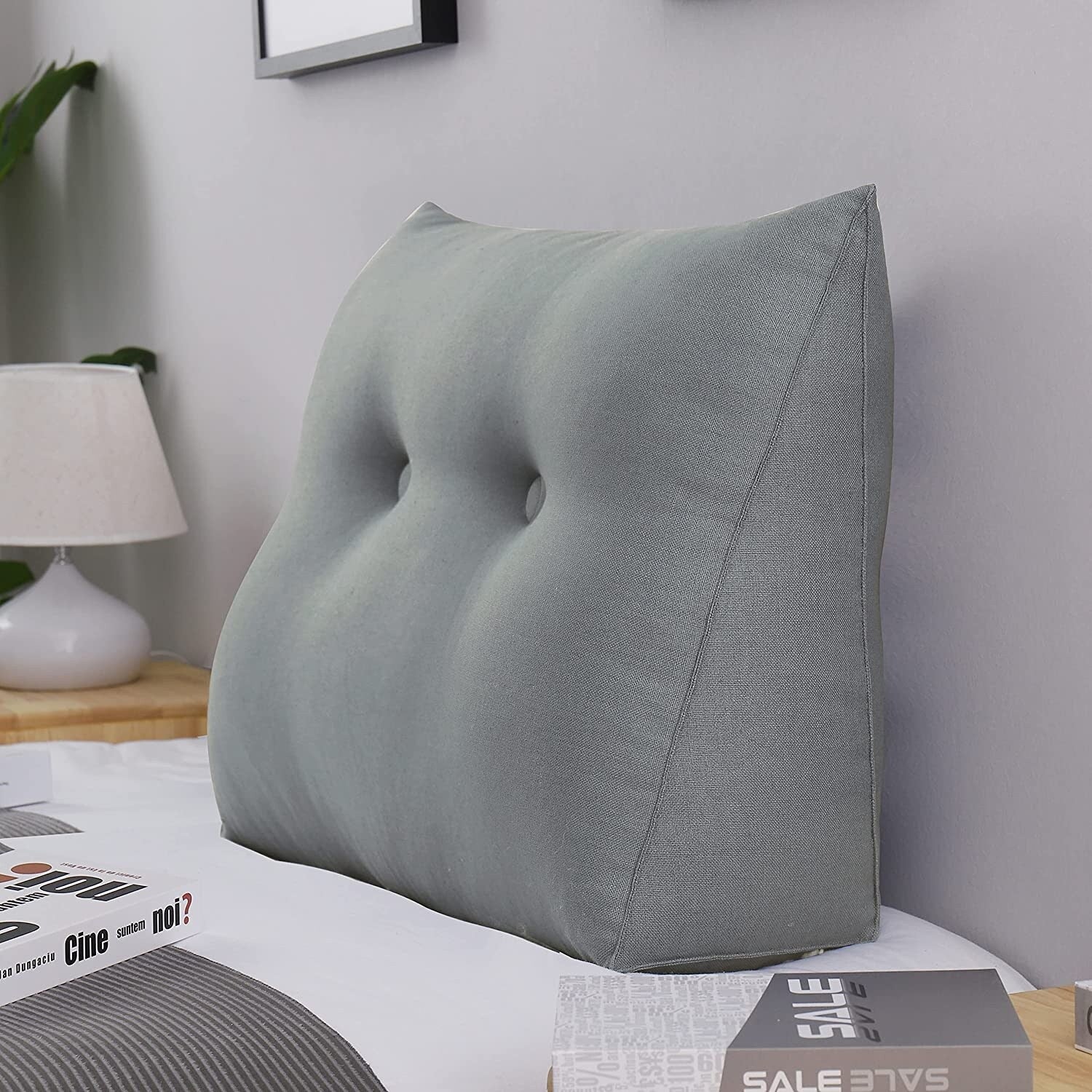 WOWMAX Bed Rest Wedge Reading Pillow Sofa Daybed Triangle Cushion 24