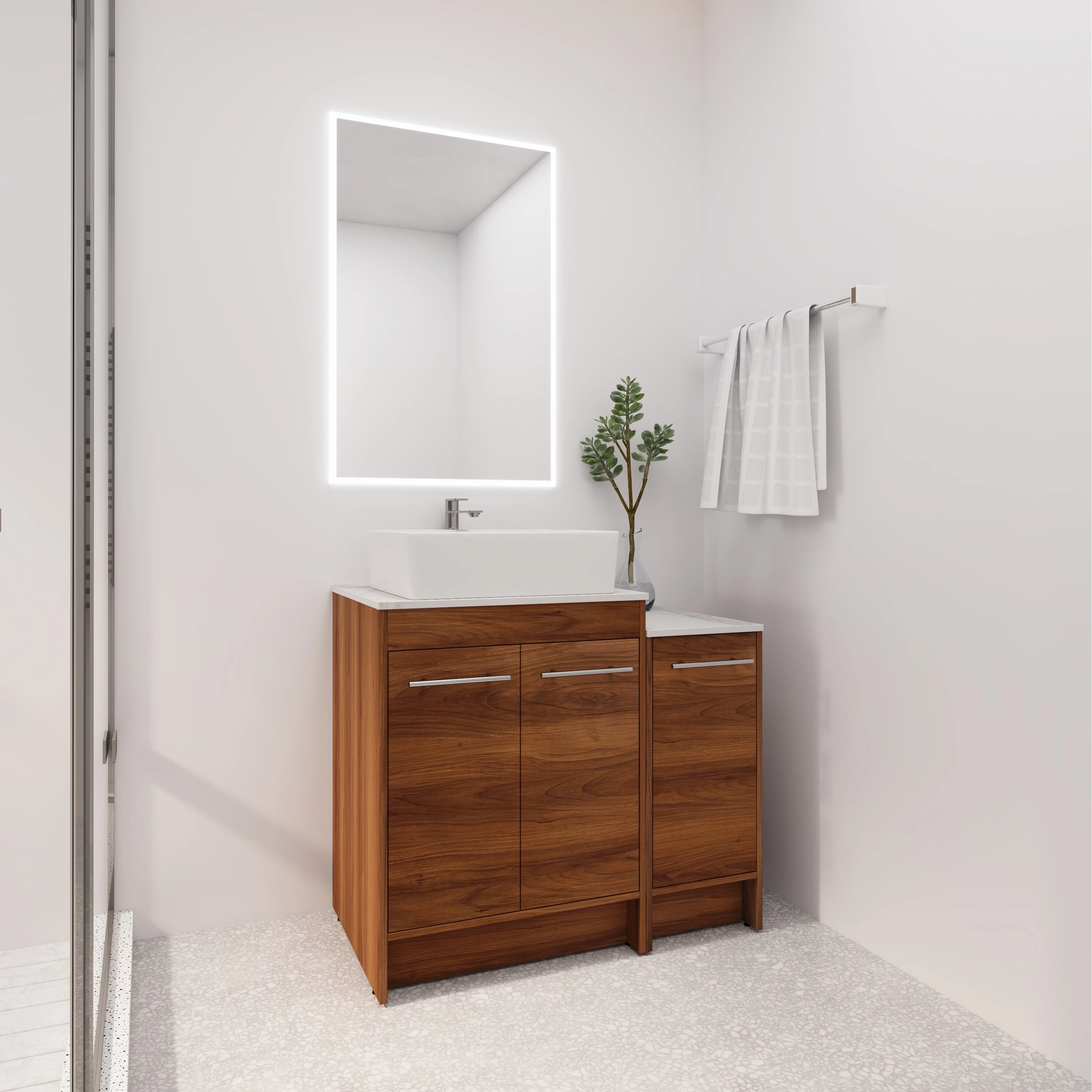 BNK 24/36/48/60 Inch Bathroom Vanity with Sink, Freestanding Bathroom Vanity with Soft Close Doors and Adjustable Shelf