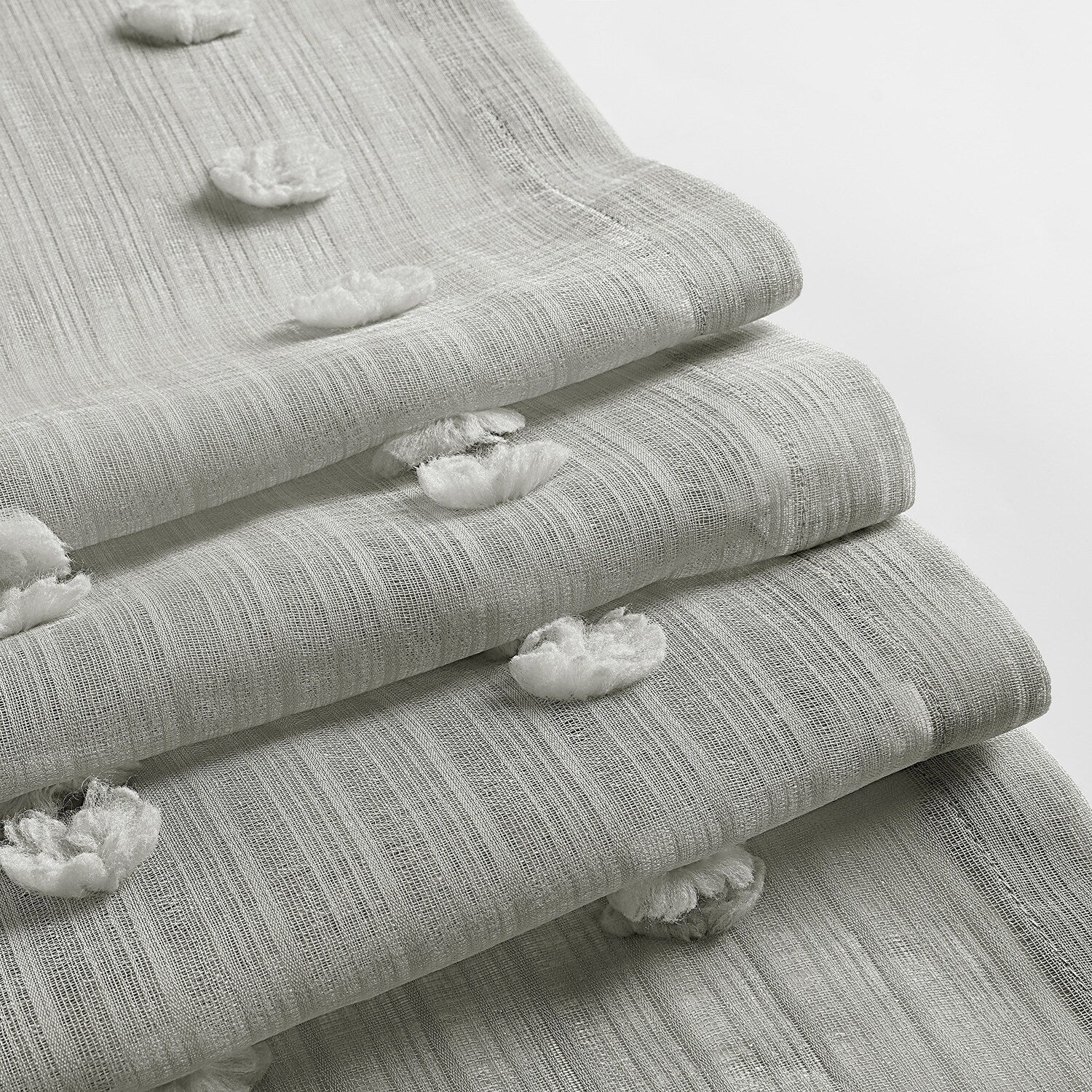 Exclusive Fabrics Strasbourg Dot Patterned Faux Linen Sheer Curtain (1 Panel)