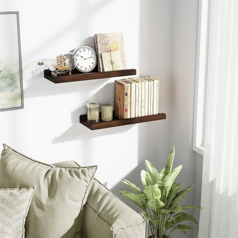Floating Shelves Wall Mounted Set of 2 17 Inch - 17.2