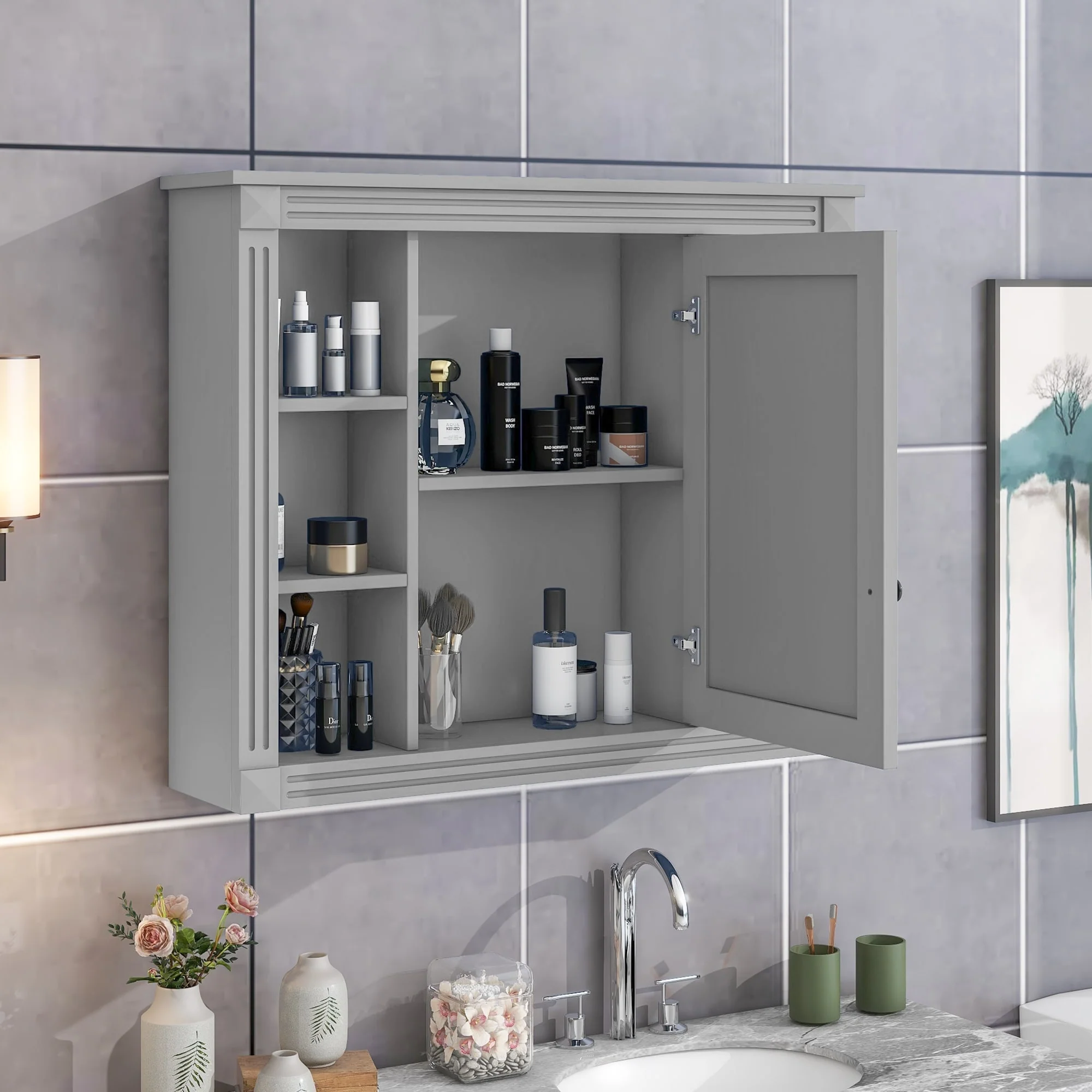 35'' x 28'' Wall Mounted Bathroom Medicine Cabinet - 35