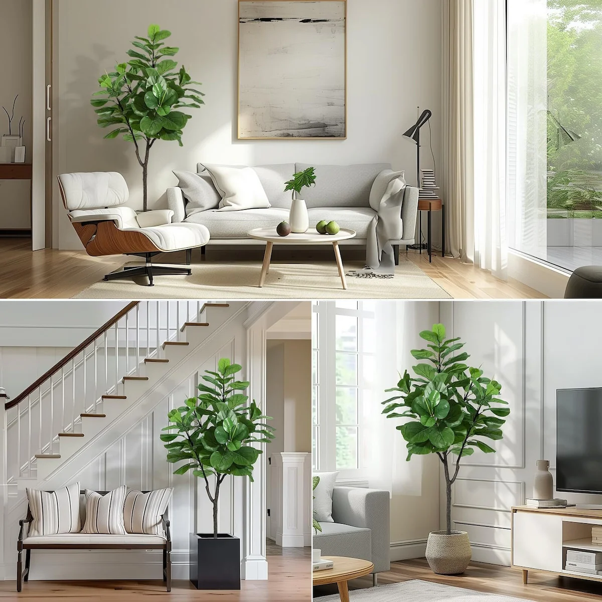 6ft Artificial Fiddle Leaf Fig Tree - 6 FT