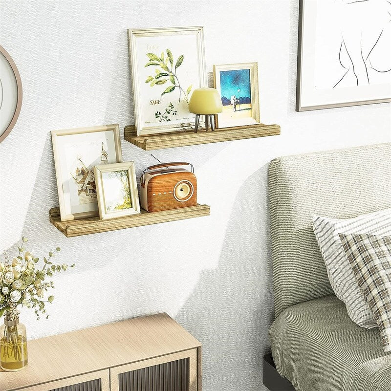 Floating Shelves Wall Mounted Set of 2 17 Inch - 17.2