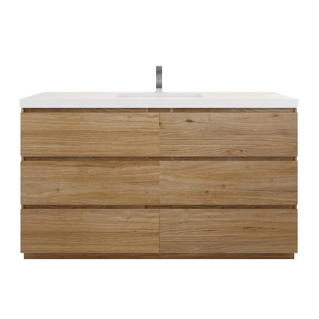 Aron 60'' Freestanding Vanity with Single Reinforced Acrylic Sink