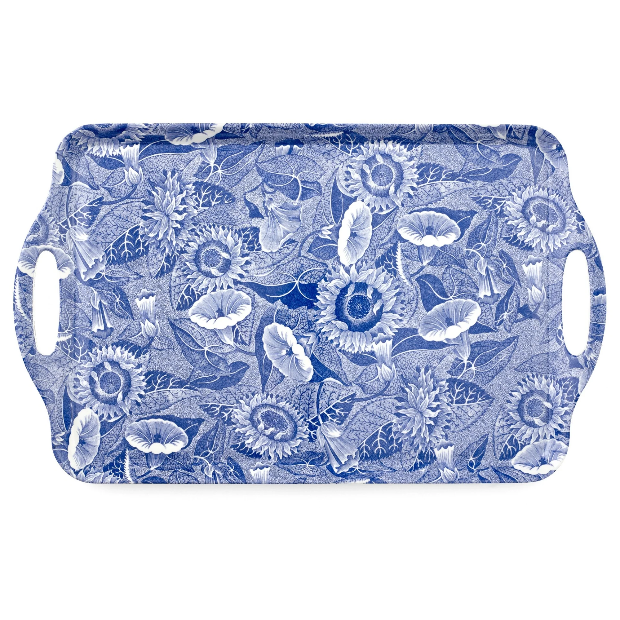 Pimpernel Blue Room Sunflower Large Melamine Handled Tray - 18.9