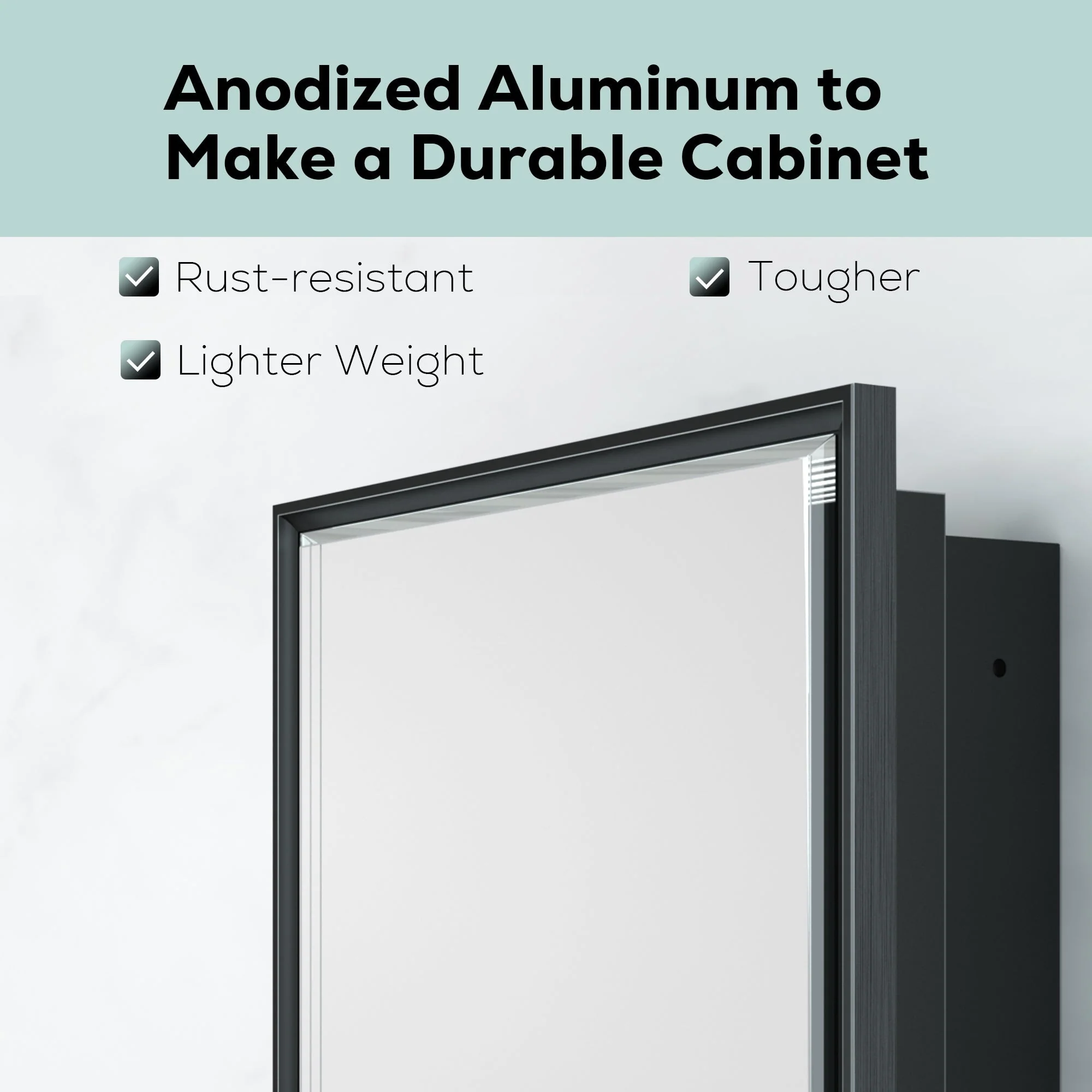 TokeShimi Medicine Cabinets for Bathroom with Mirror, Beveled Framed