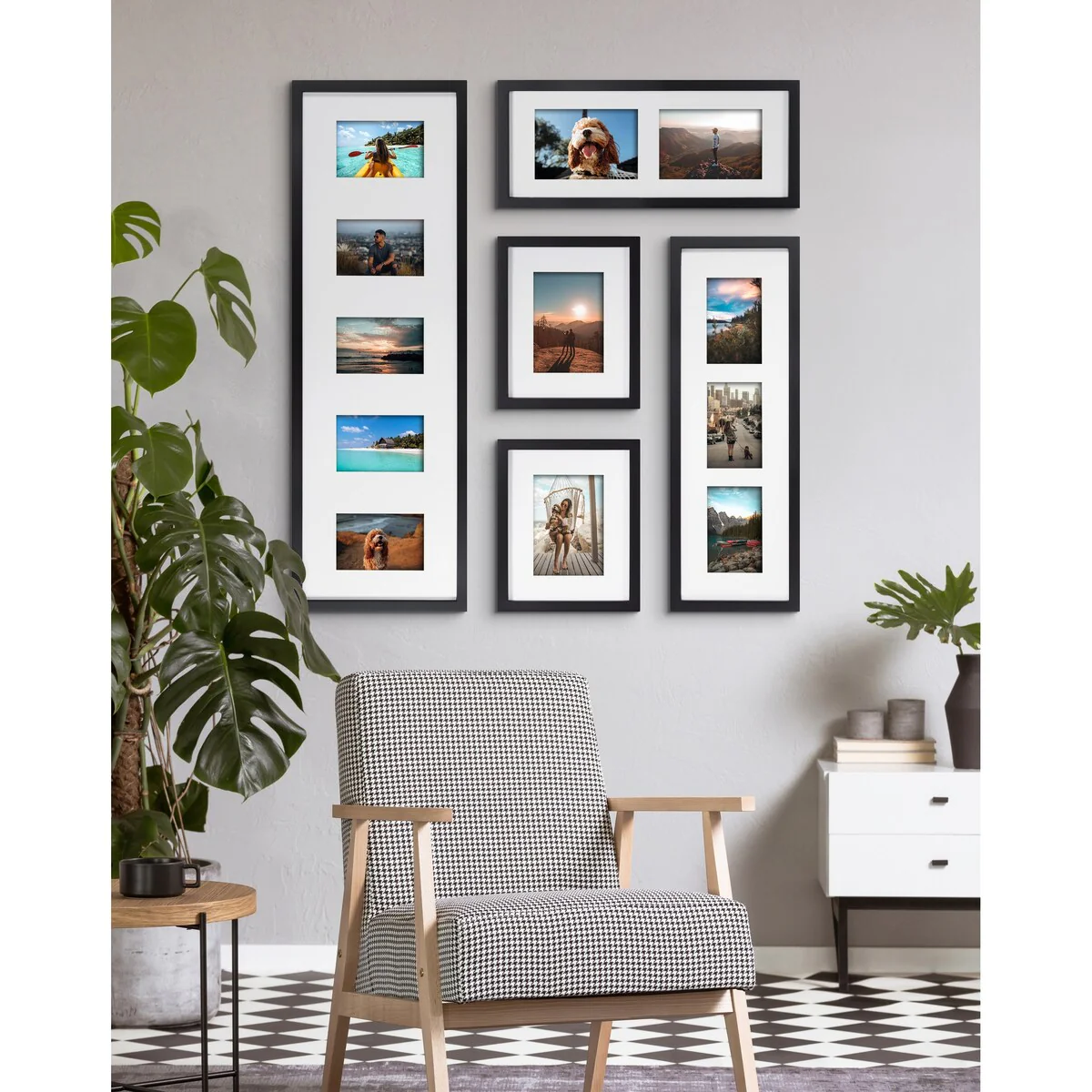 Kate and Laurel Gallery Wall Multi Open Matted Picture Frame Set