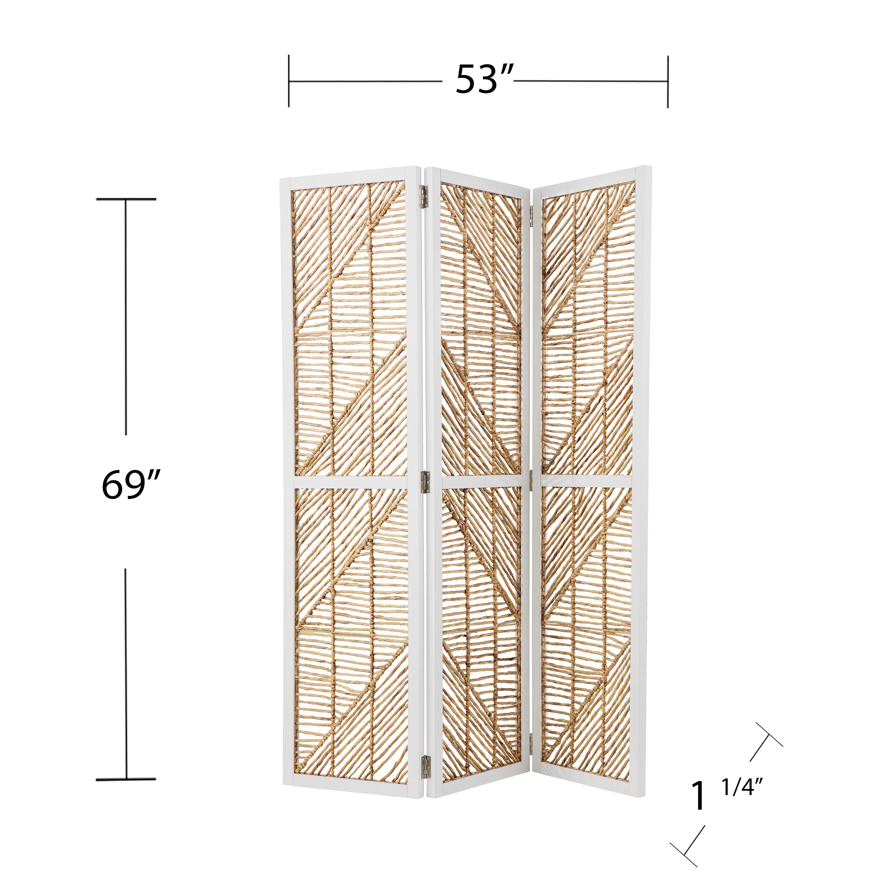 SEI Furniture Querrance Eclectic Natural Woven Fiber Room Divider/Screen