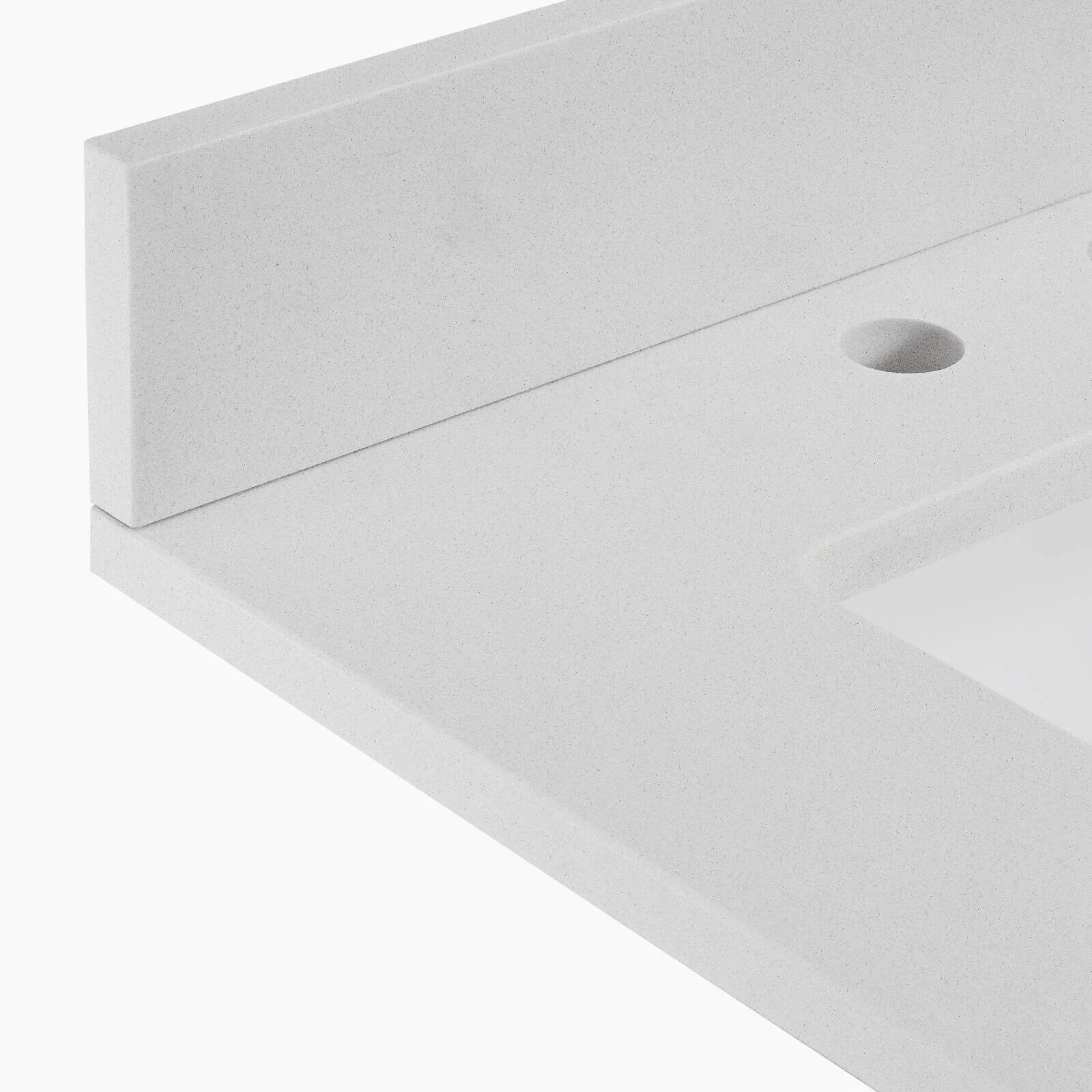 YASINU 72 inch White Quartz Vanity Top with Double Sink