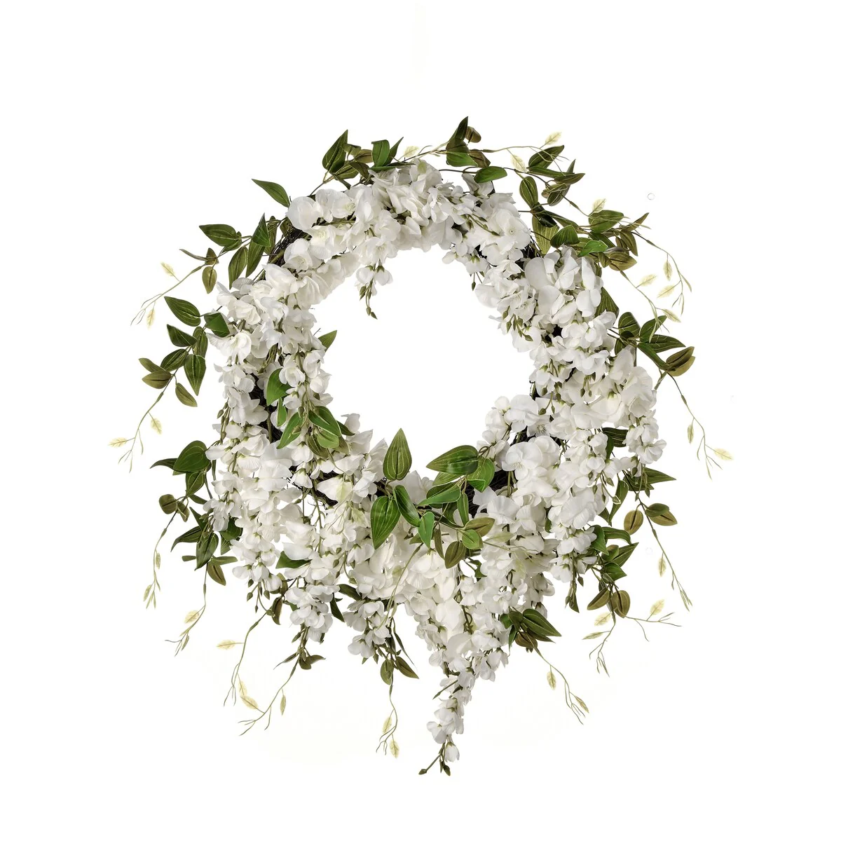 Wisteria And Natural Touch Tradescantia Wreath 22