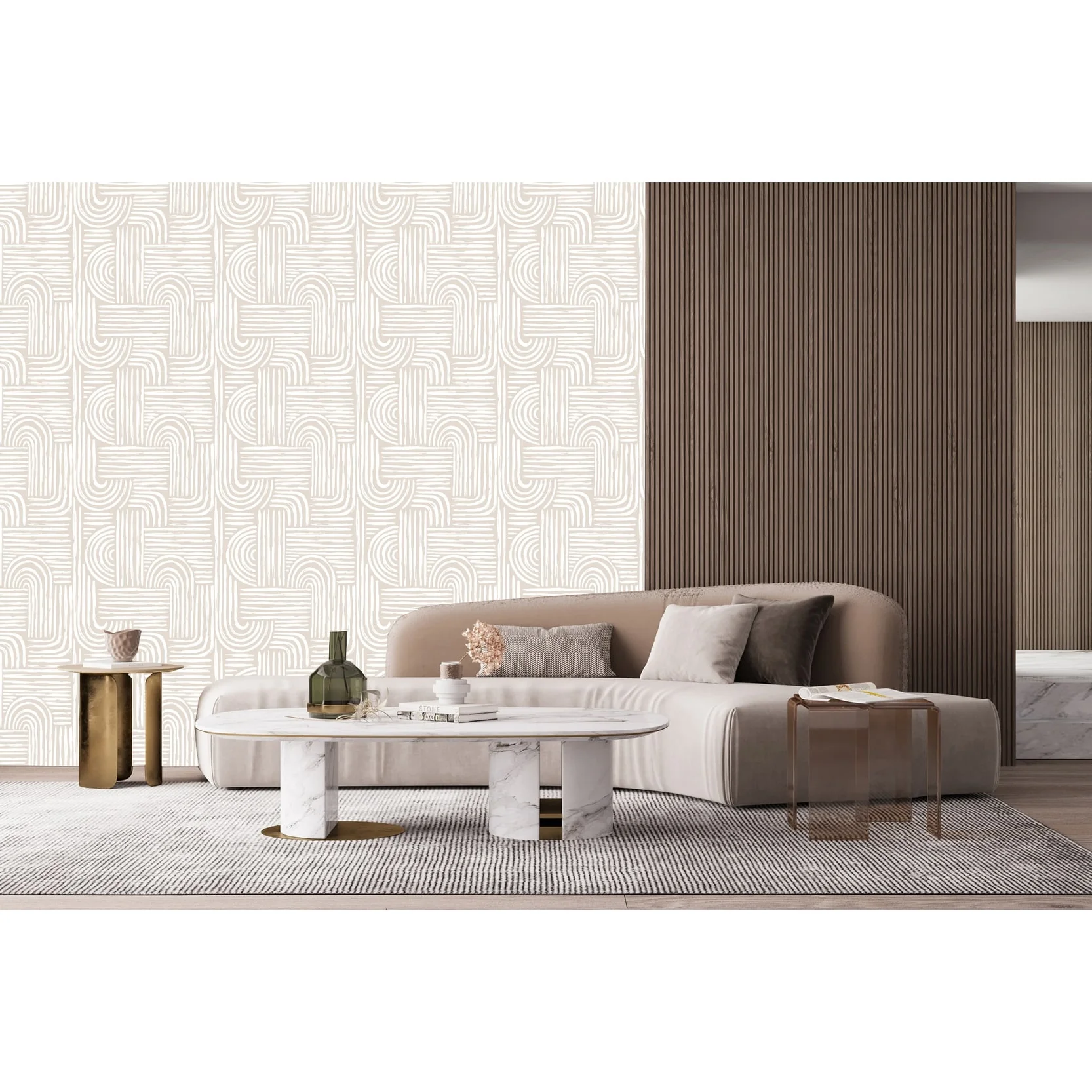 Brush Stroke Shapes Wallpaper Peel and Stick