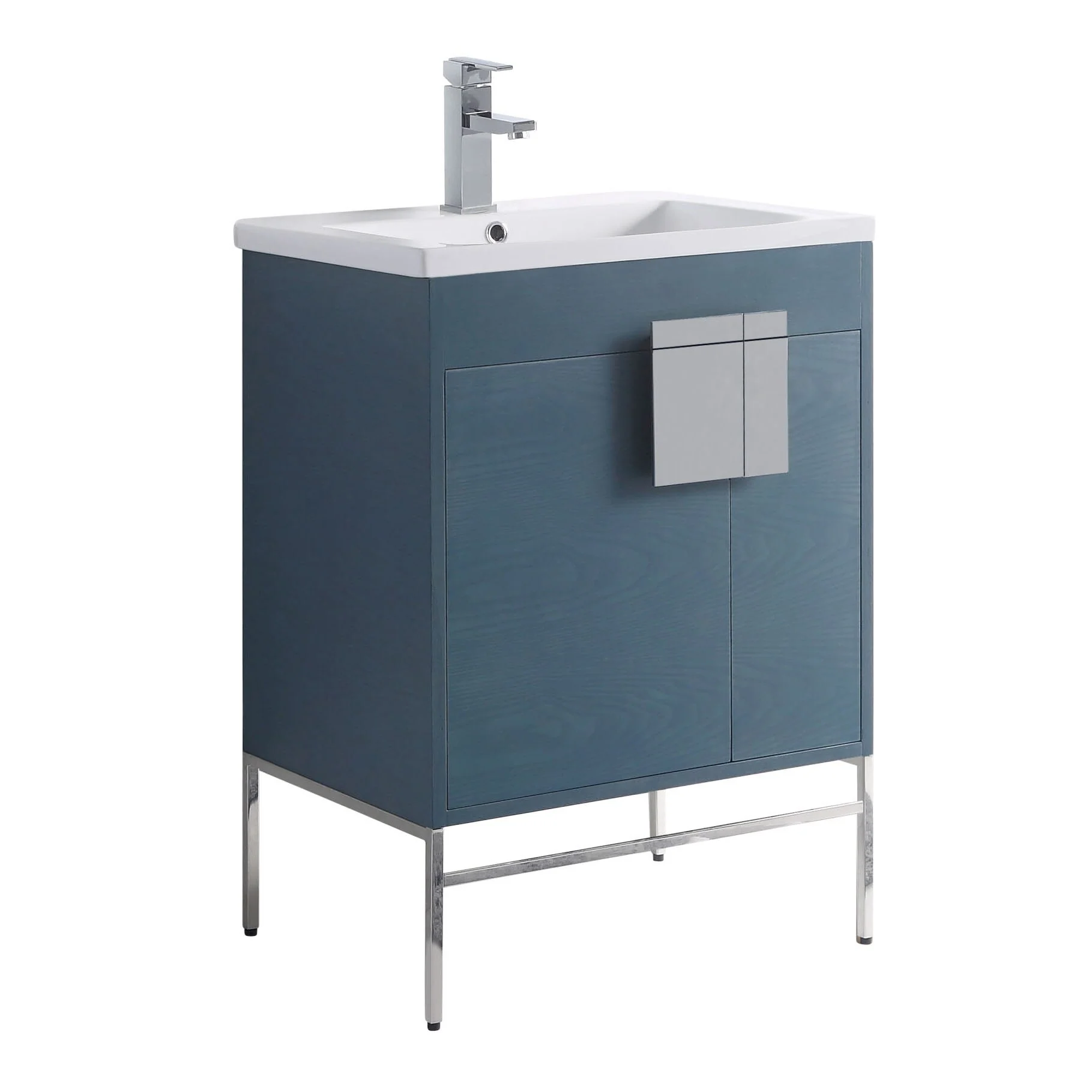24-inch Modern Bathroom Vanity Set w/ Vitreous China Sink Top
