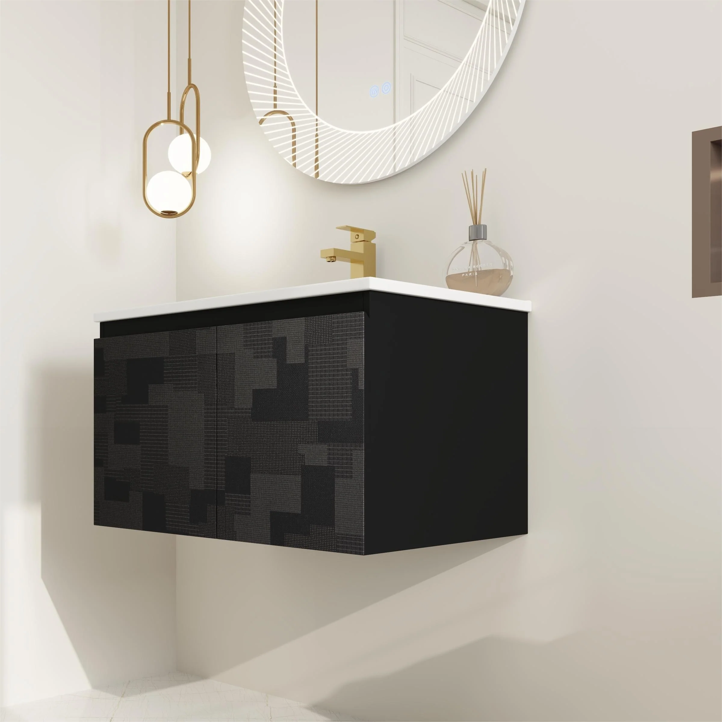 BNK 24/30/48 Inch Double Sink Bathroom Vanity with Soft Close Door