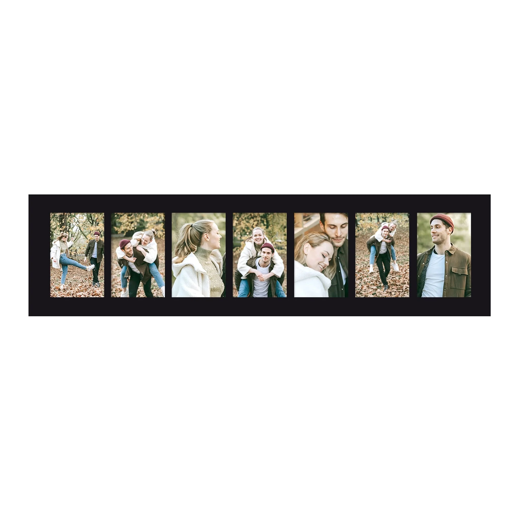 Adeco Black Wood Hanging Divided 4 x 6-inch Photo Frame