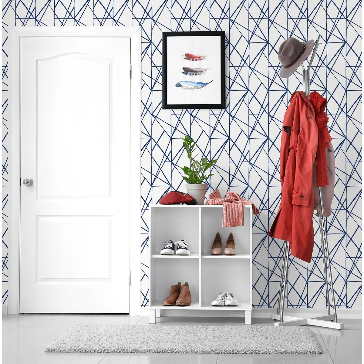 NextWall Quartz Geo Peel and Stick Wallpaper