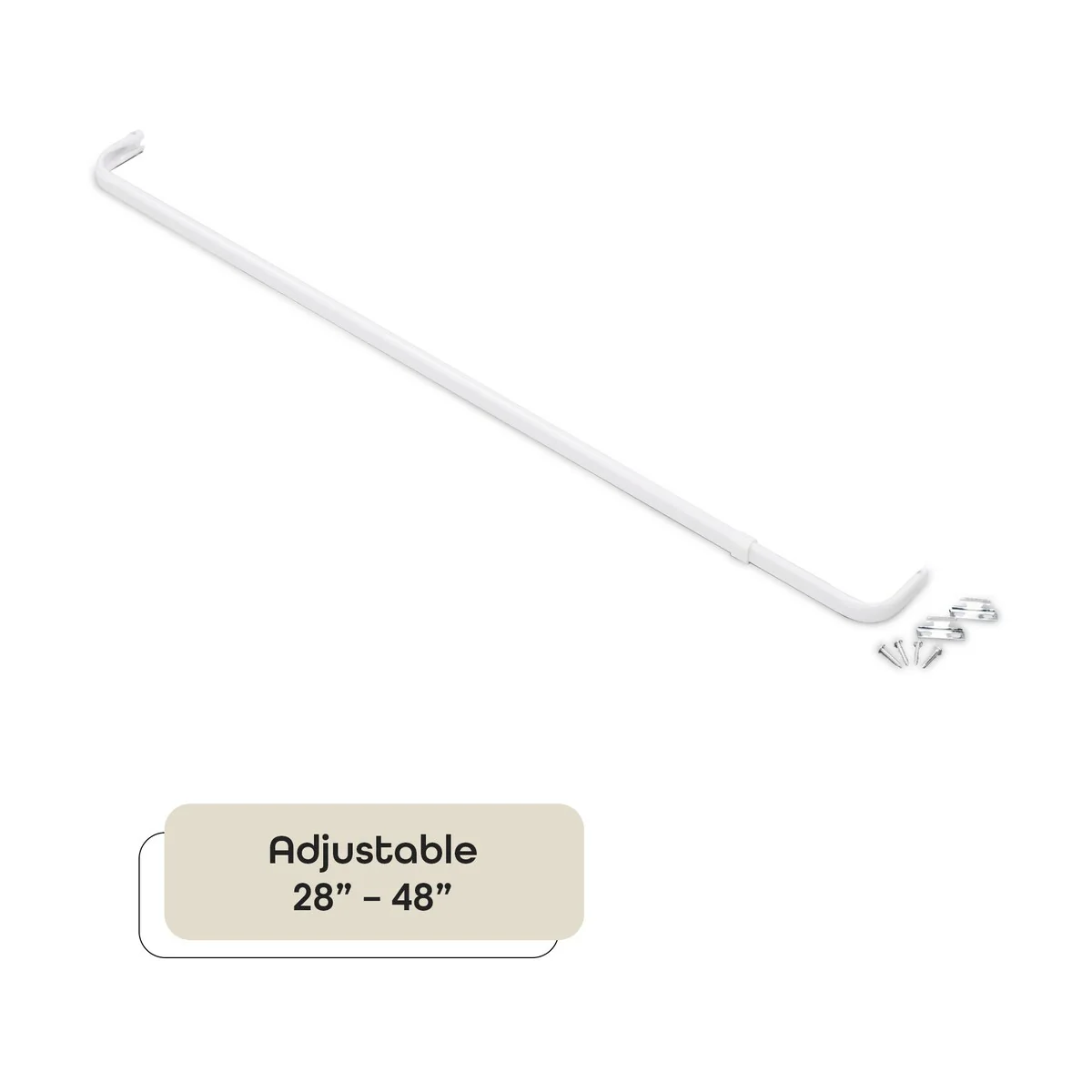 ACHIM Fantasia Single Curtain Rod 2.5
