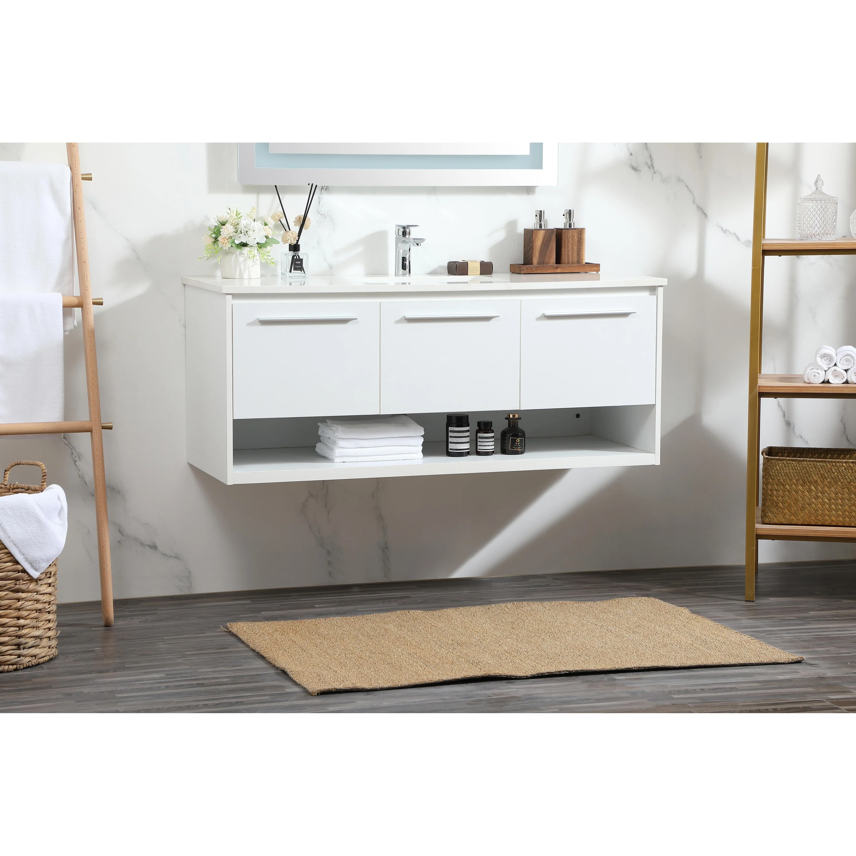 Brush 36 - 48 Inch Single Bathroom Vanity