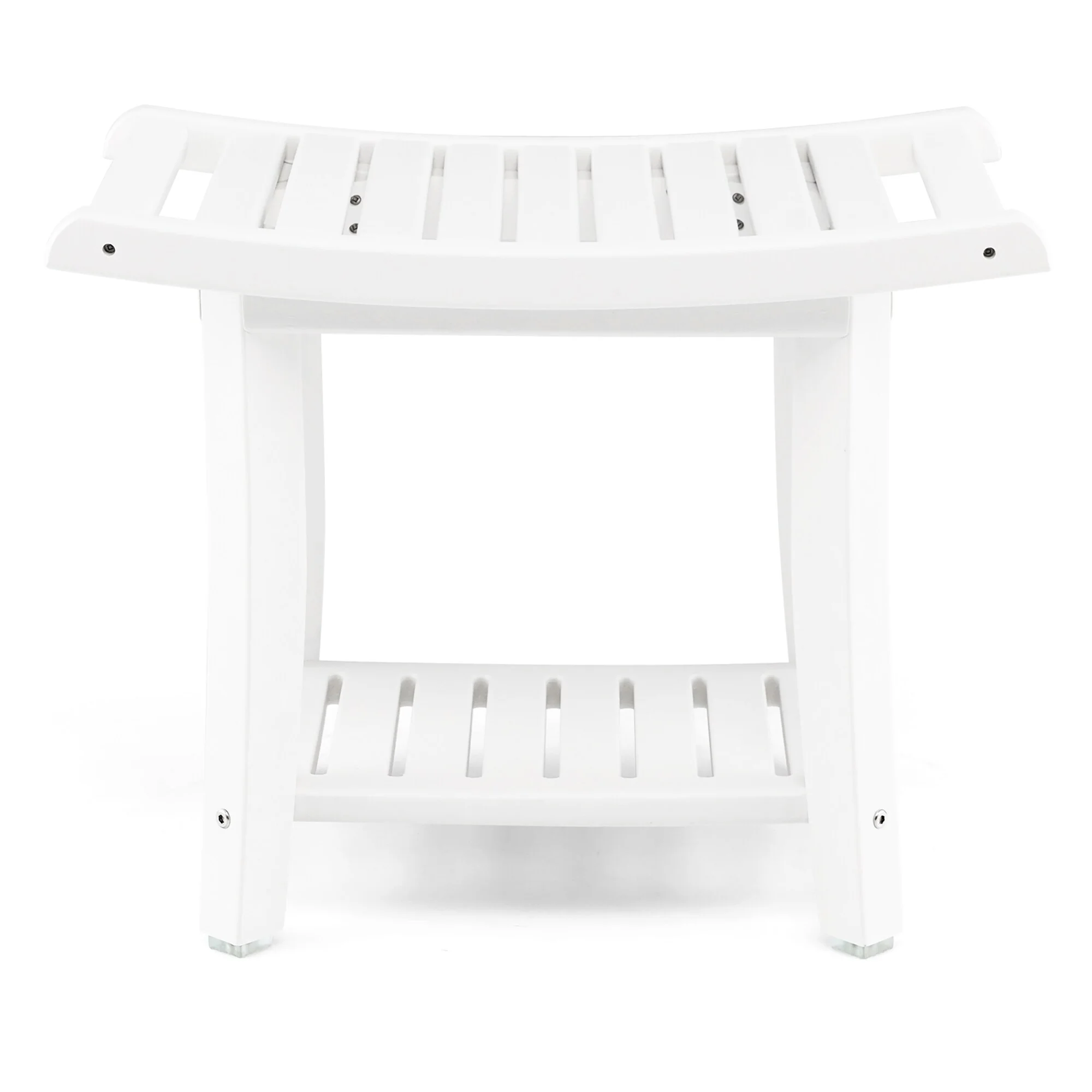 Gymax 2-tier Shower Bench Waterproof Spa Bath Shower Stool Heavy Duty