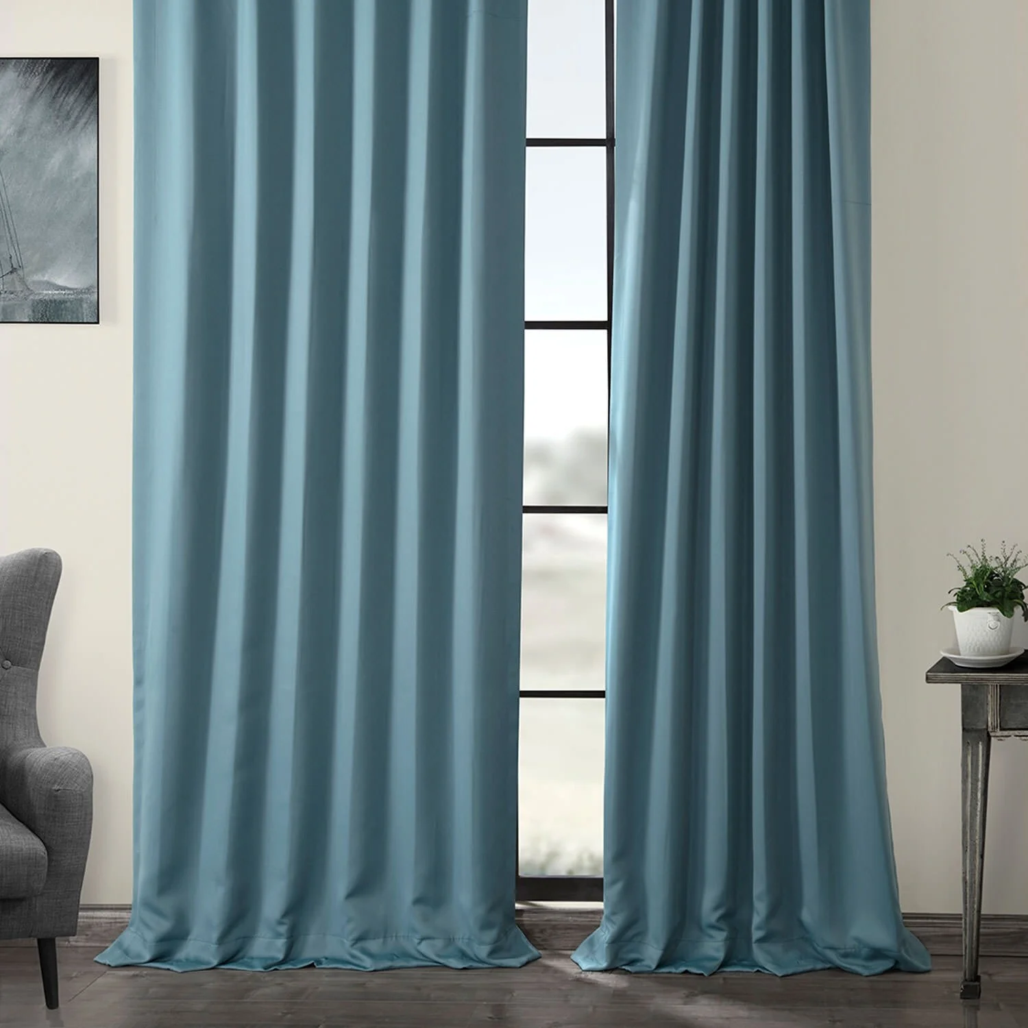 Exclusive Fabrics Room Darkening 120-inch Curtain Panel Pair (2 Panels)