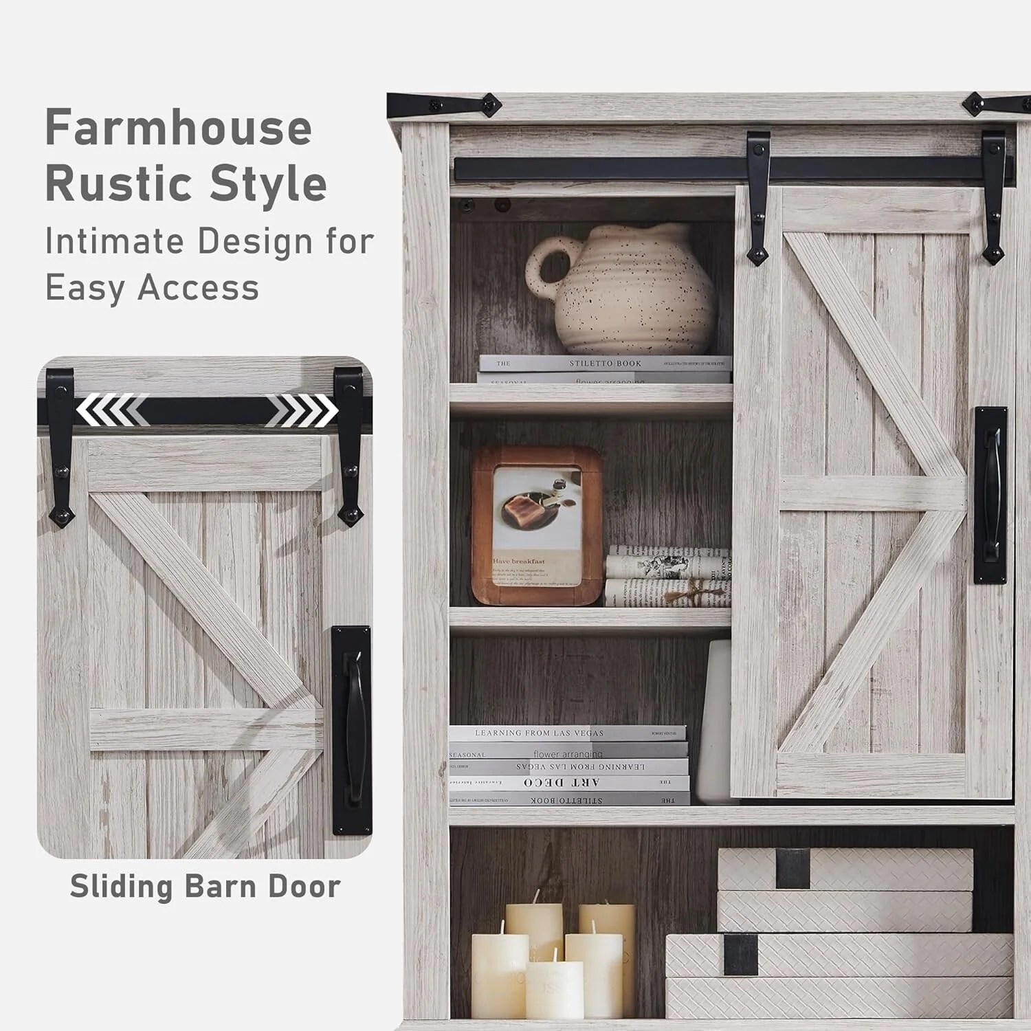 Farmhouse Over The Toilet Storage Cabinet, Cabinet Over Toilet