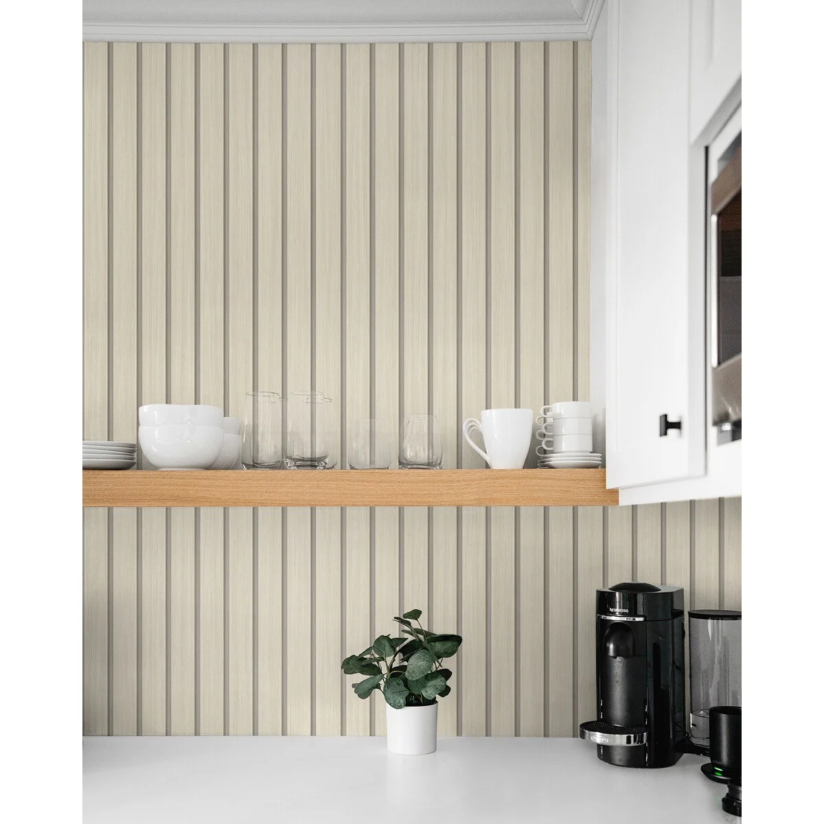 Stacy Garcia Home Faux Wooden Slats Peel and Stick Wallpaper