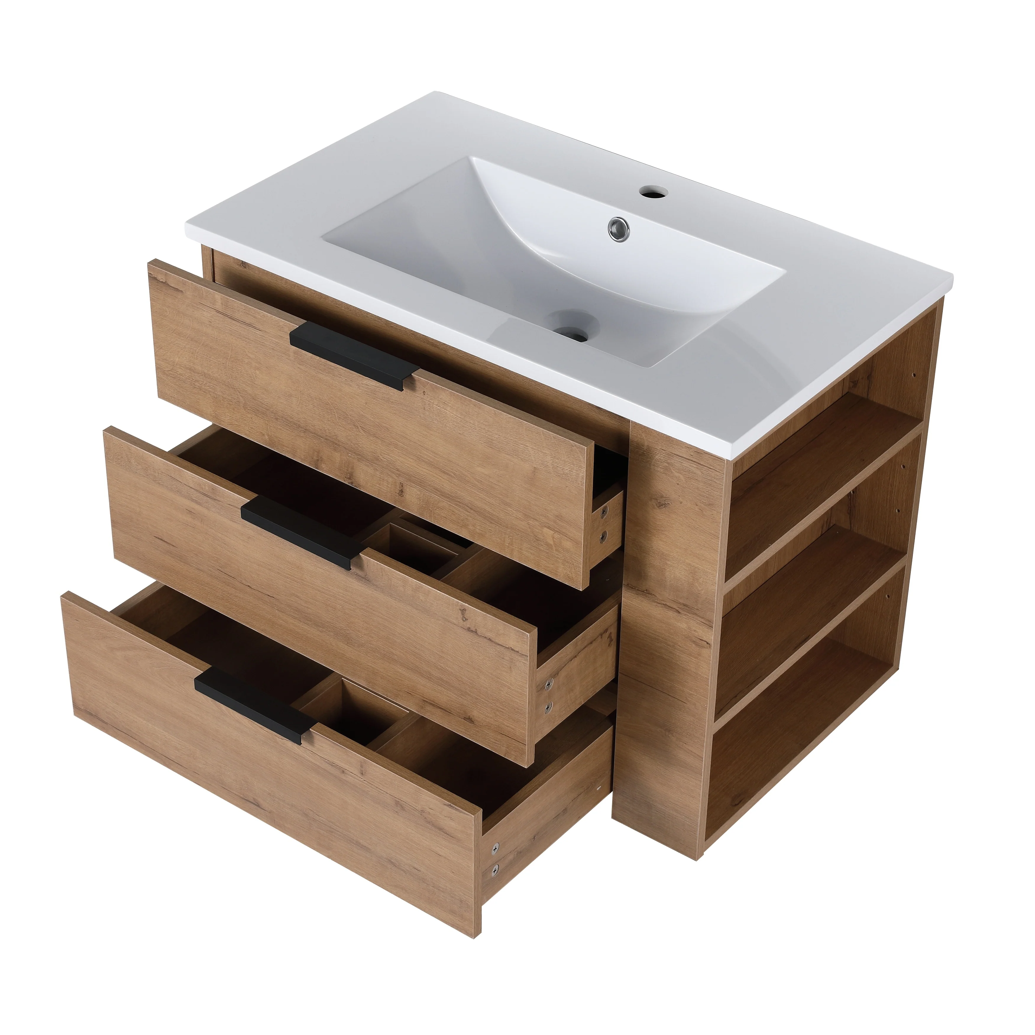 Beingnext 30''/36'' Single Sink Floating Bathroom Vanity with Soft Close Drawer and Adjustable Shelf