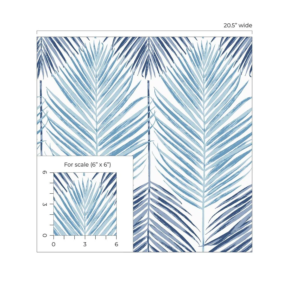 NextWall Two Toned Palm Peel and Stick Wallpaper