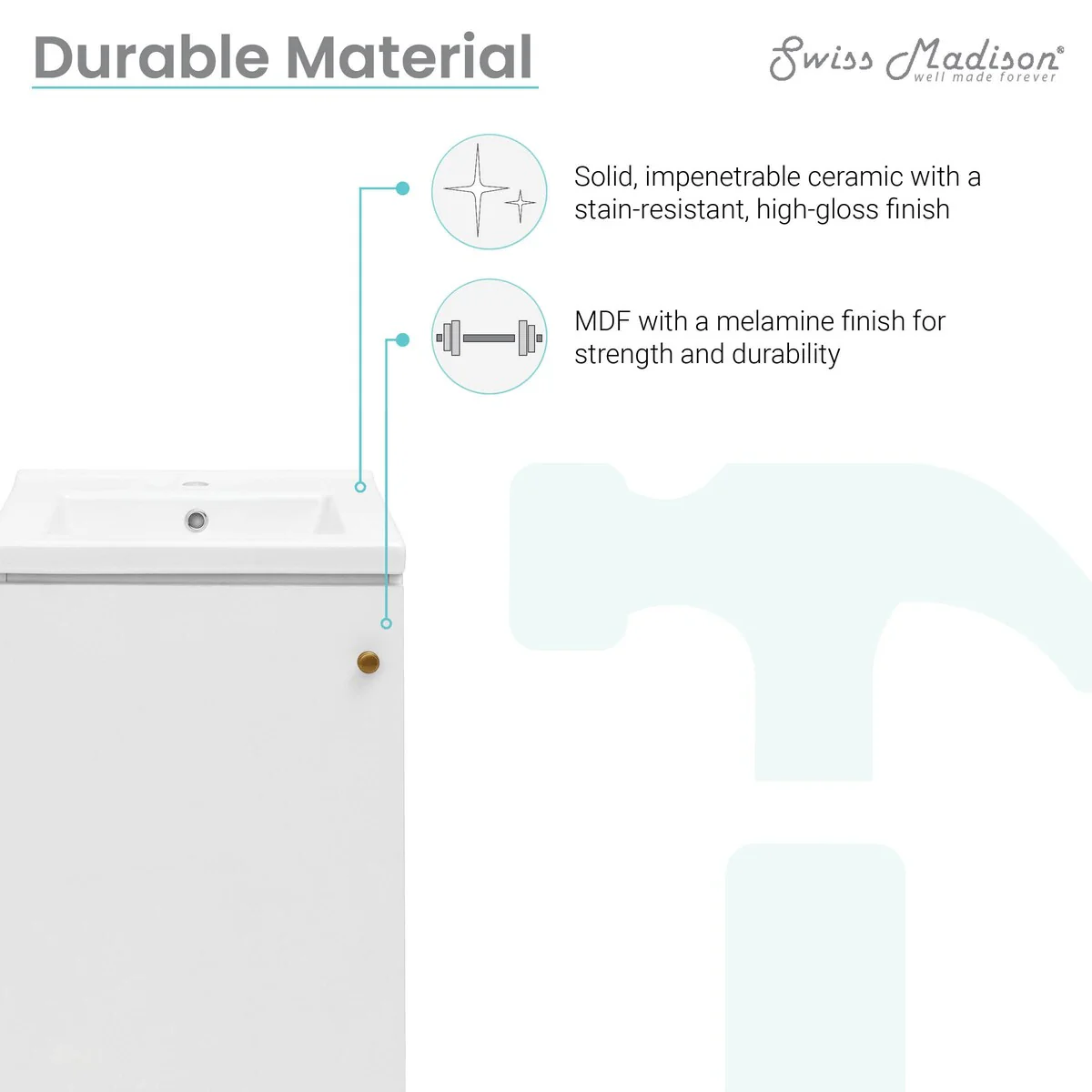 Manoir Bathroom Vanity in White