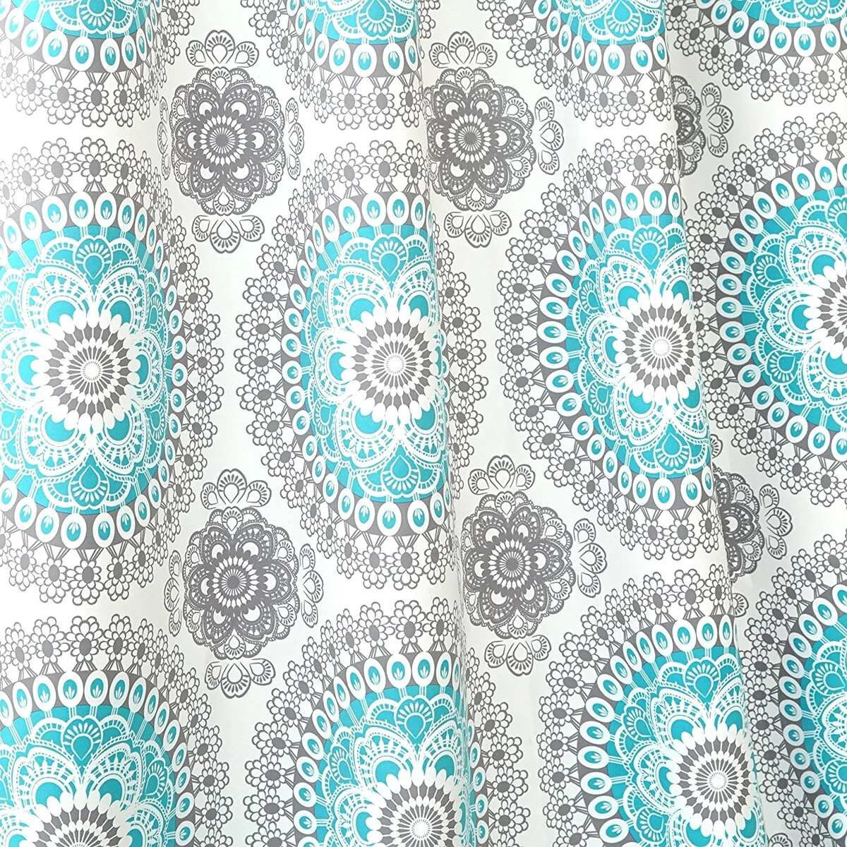 DriftAway Bella Medallion Printed Room Darkening Grommet Window Curtain Panel Pair