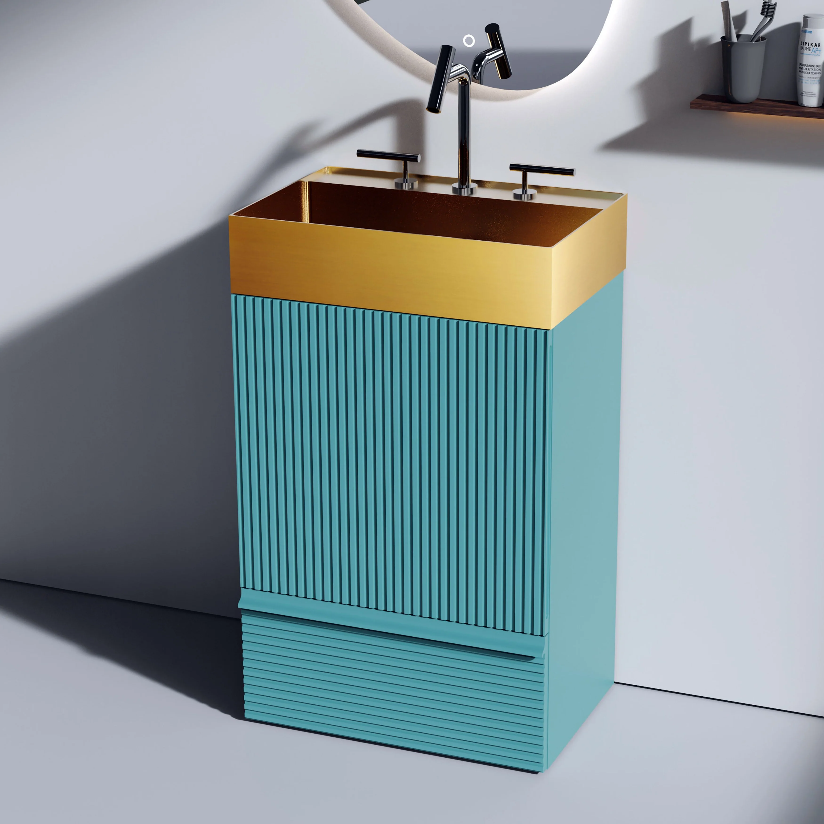 CITTANEO Gada Pro 20'' Modern Freestanding Bathroom Vanity with Sink and Integral Basin