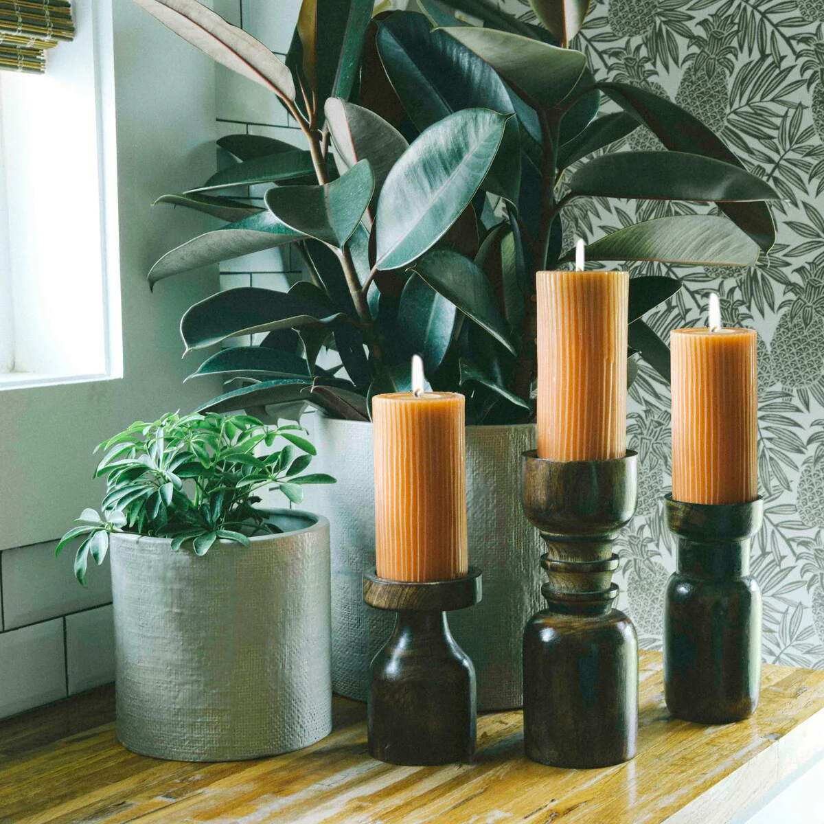 Stoneware Planters, Set of 2