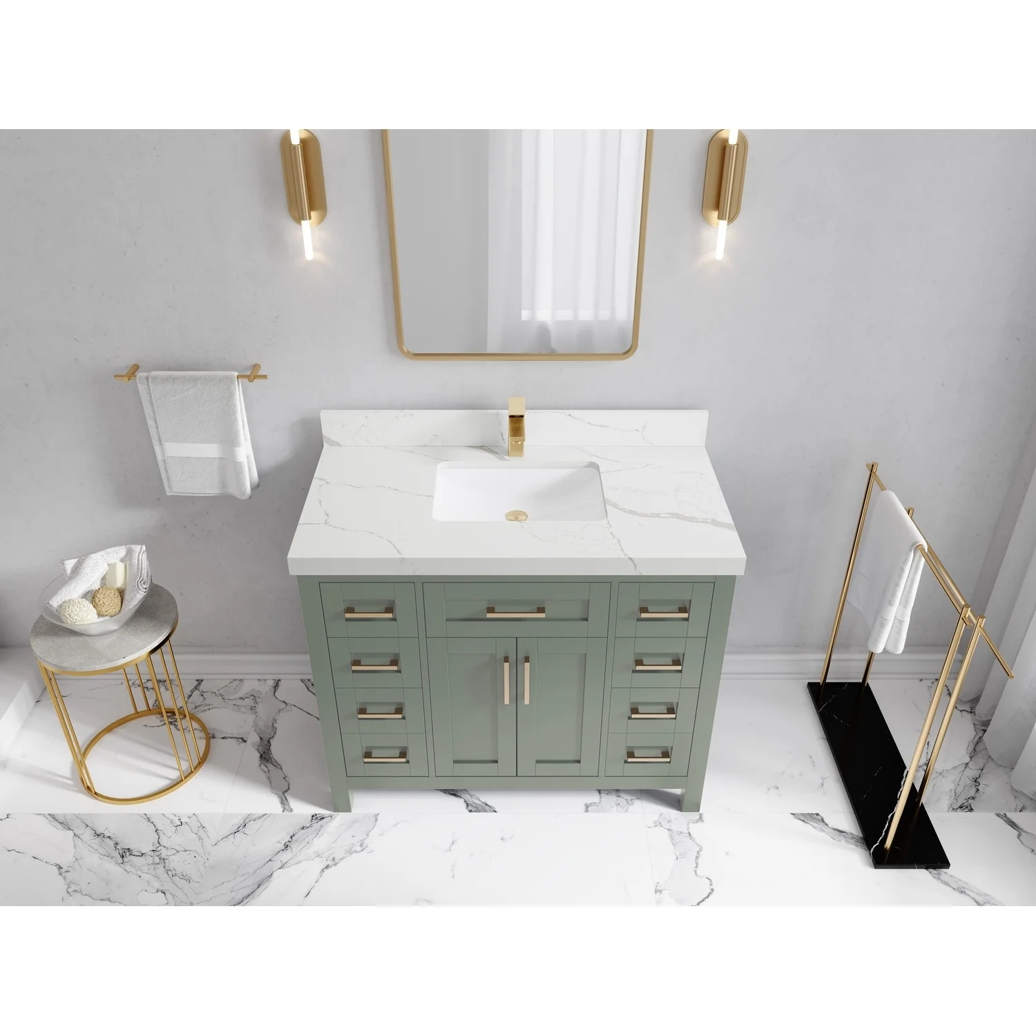 Willow Collections 42 in. W x 22 in. D Cambridge Single Sink Bathroom Vanity with Countertop