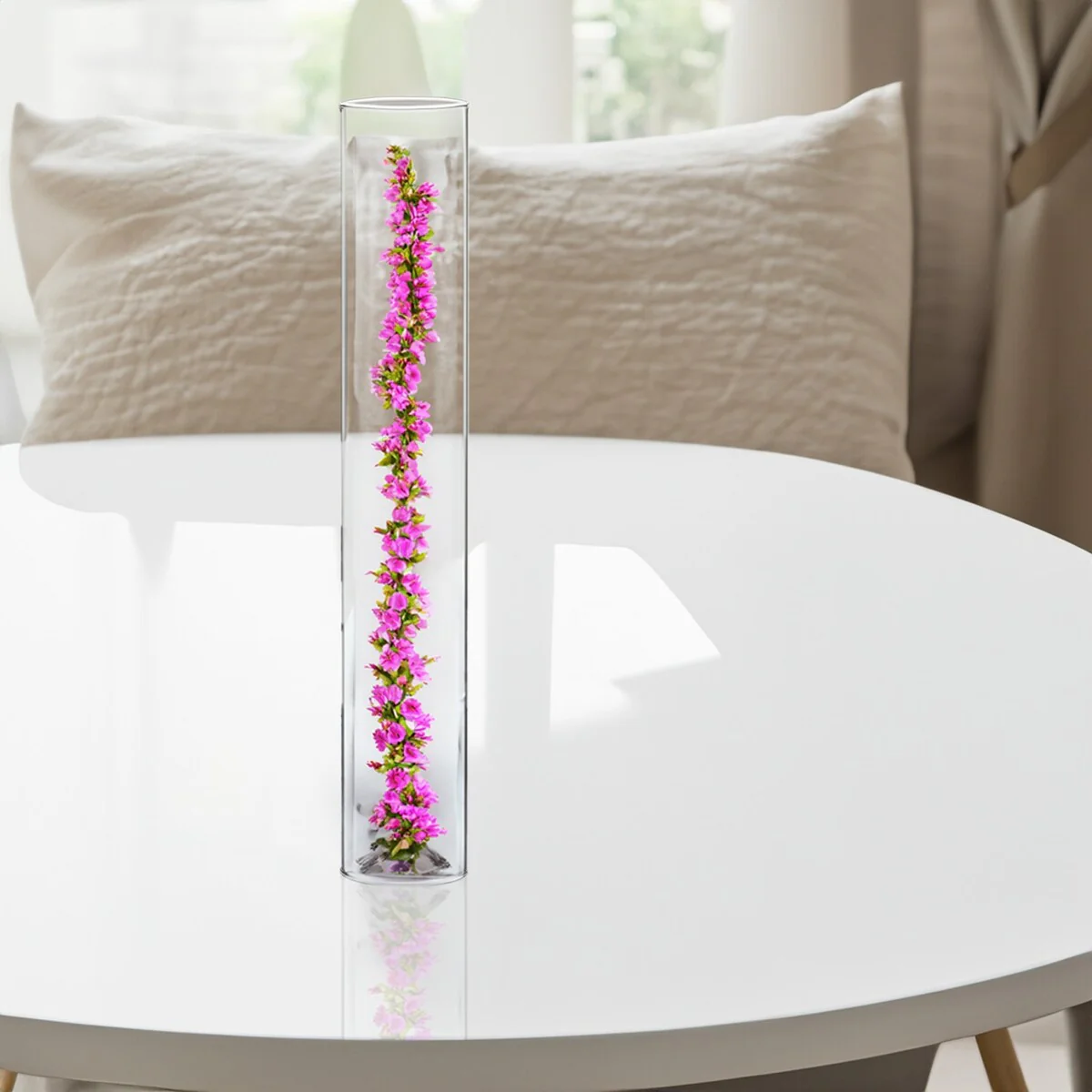 Clear Glass Cylinder Hurricane Chimney Tube, Candle Cover - 1 Piece