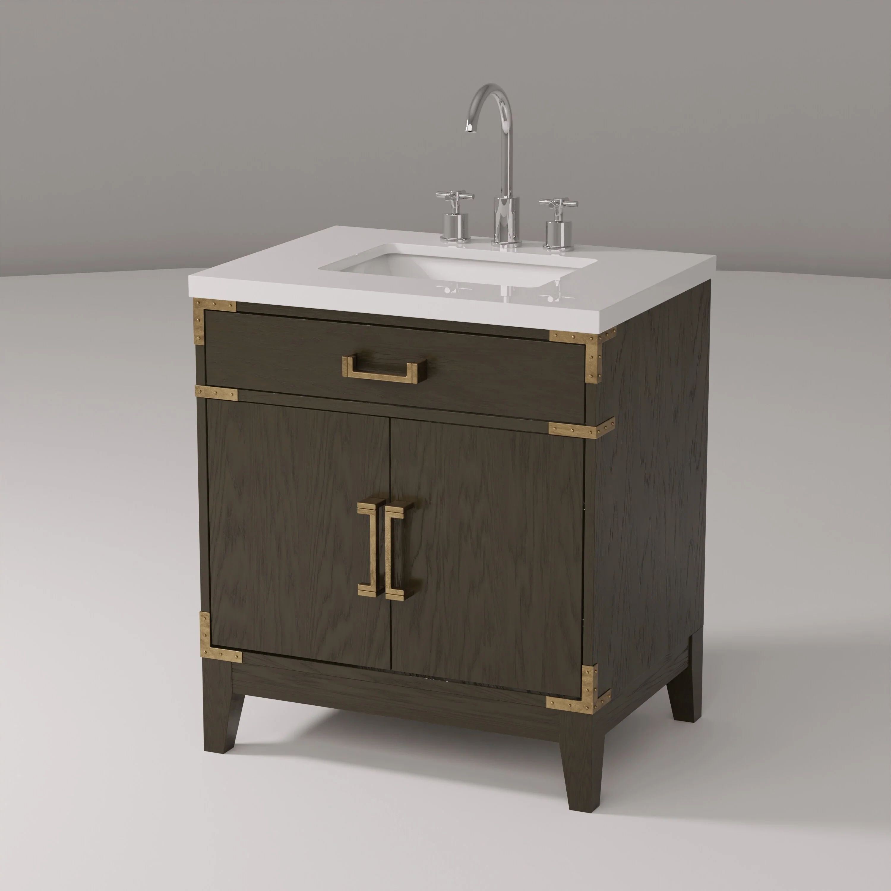 Laurel Bath Vanity Quartz Top, Sink and Faucet