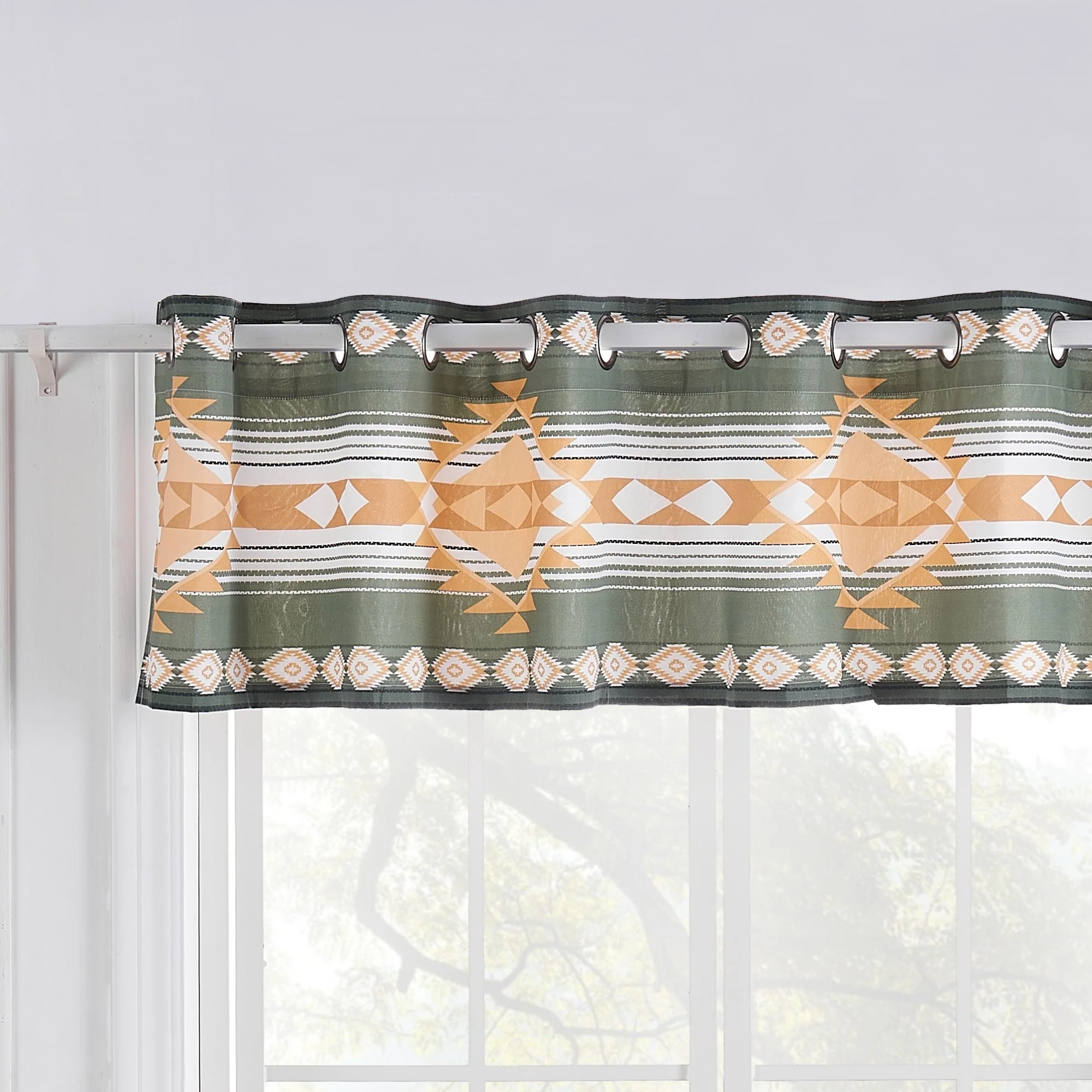 Greenland Home Fashions Zuma Grommet Top Valance - 84 W x 16 L